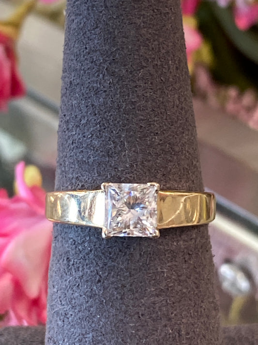 14k Two Tone Gold Diamond Engagement Ring