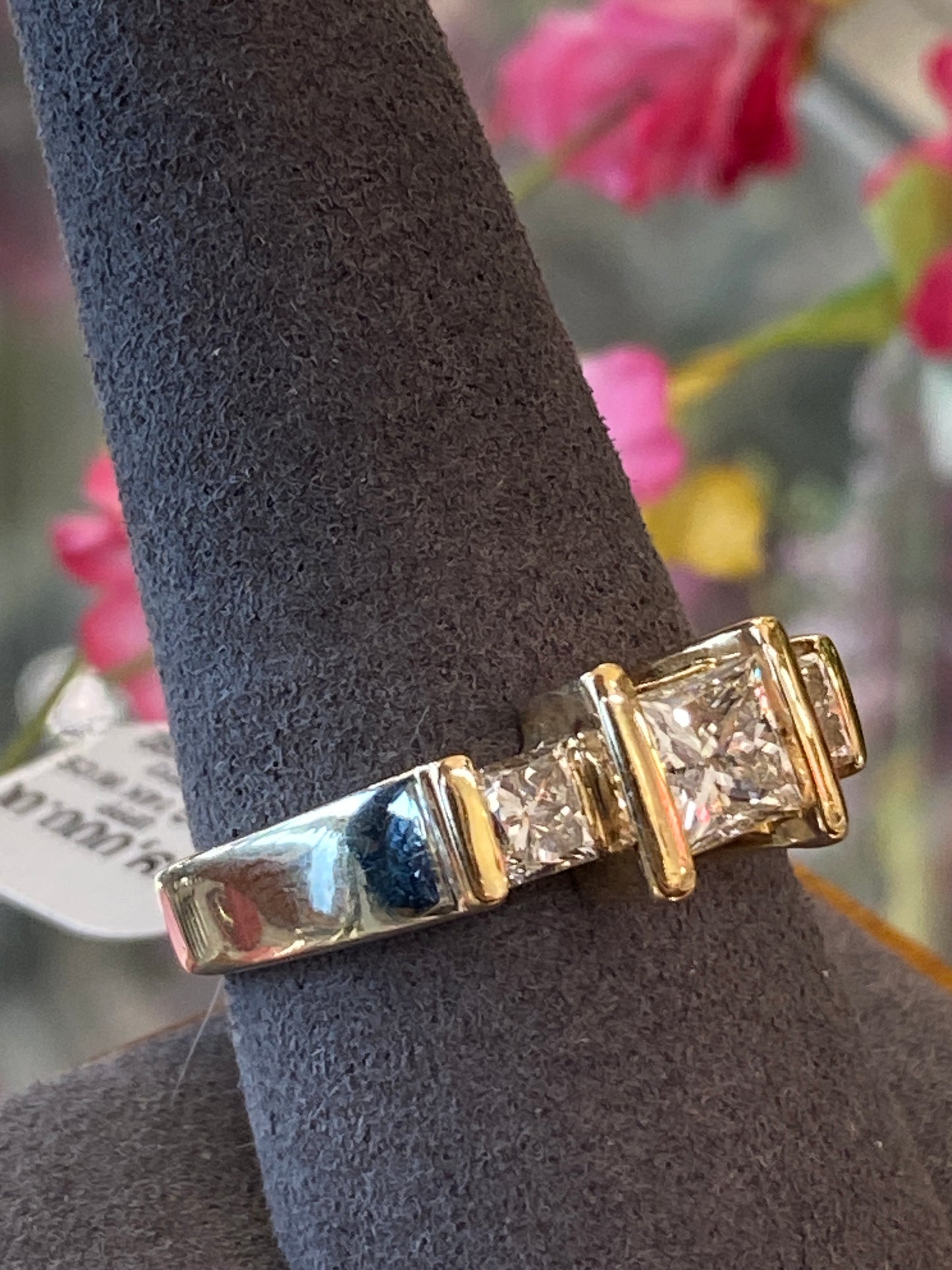 14k Two Tone Diamond Engagement Ring
