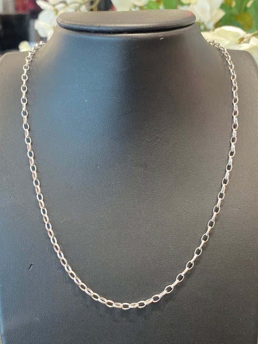 10k White Gold Link Chain
