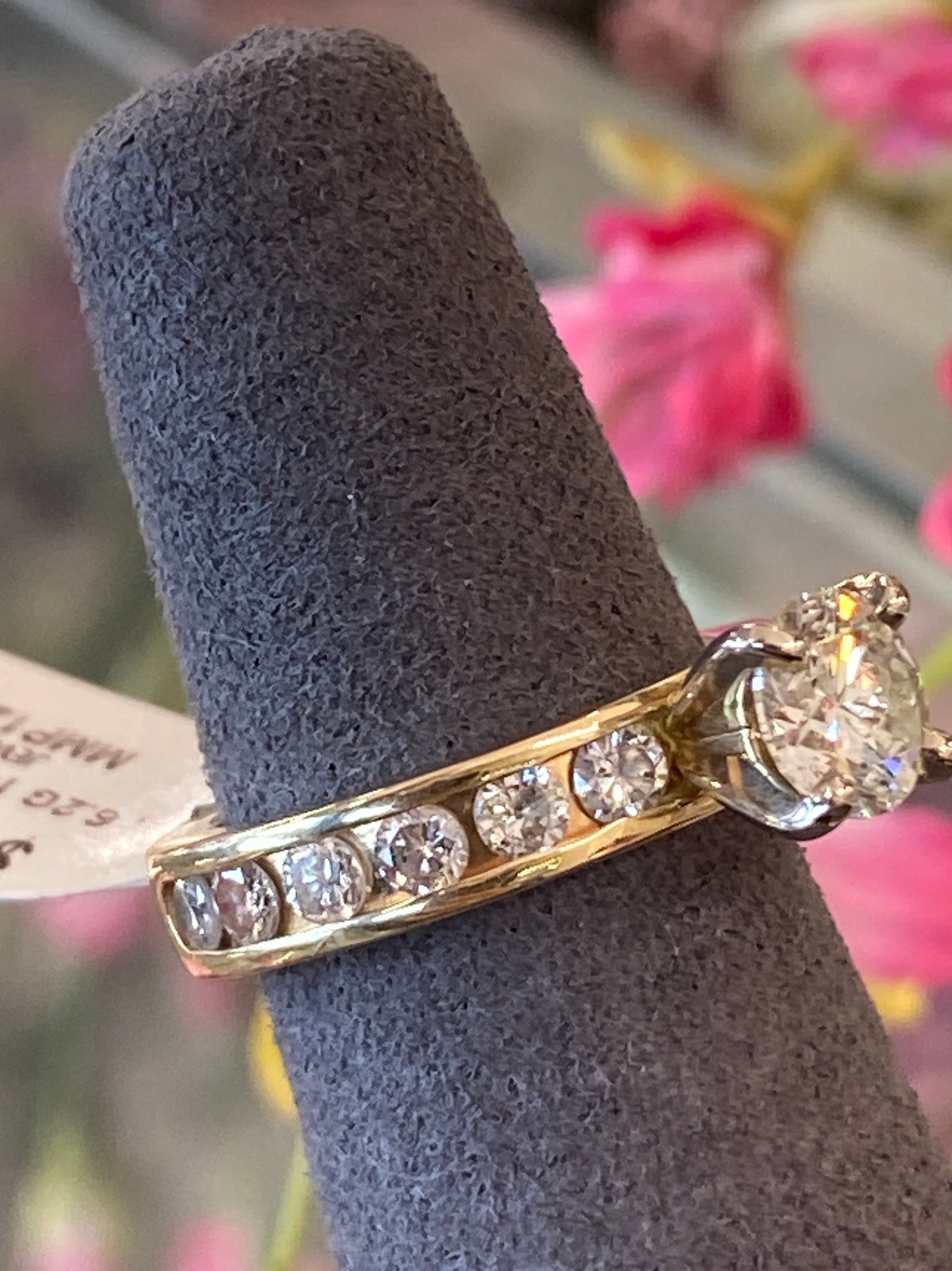 14k Yellow Gold Diamond Engagement Ring