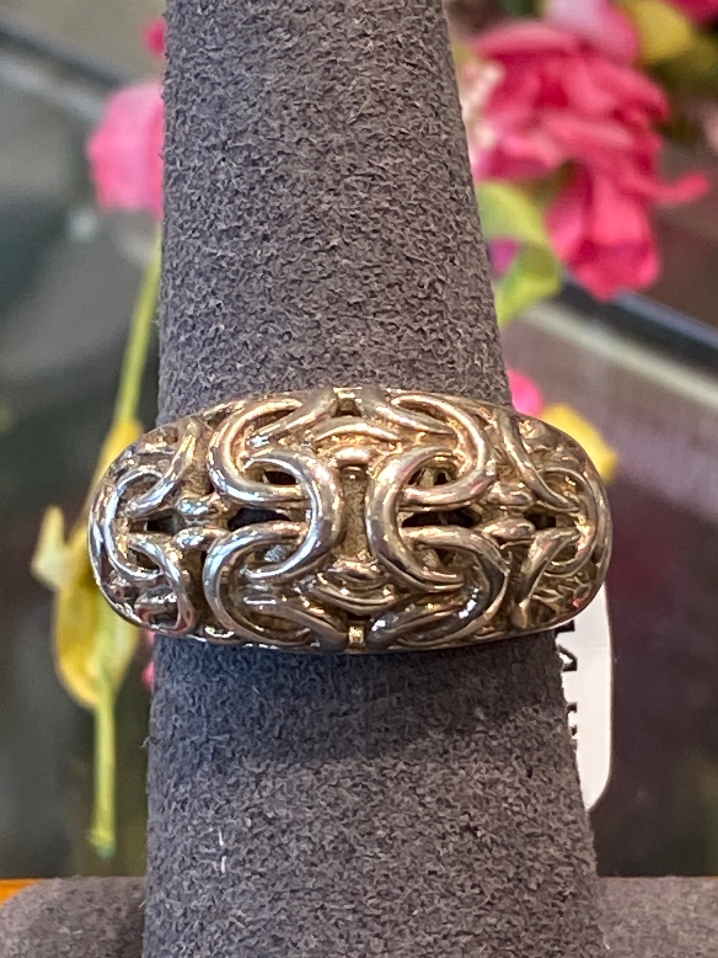 Silver Ring With Design