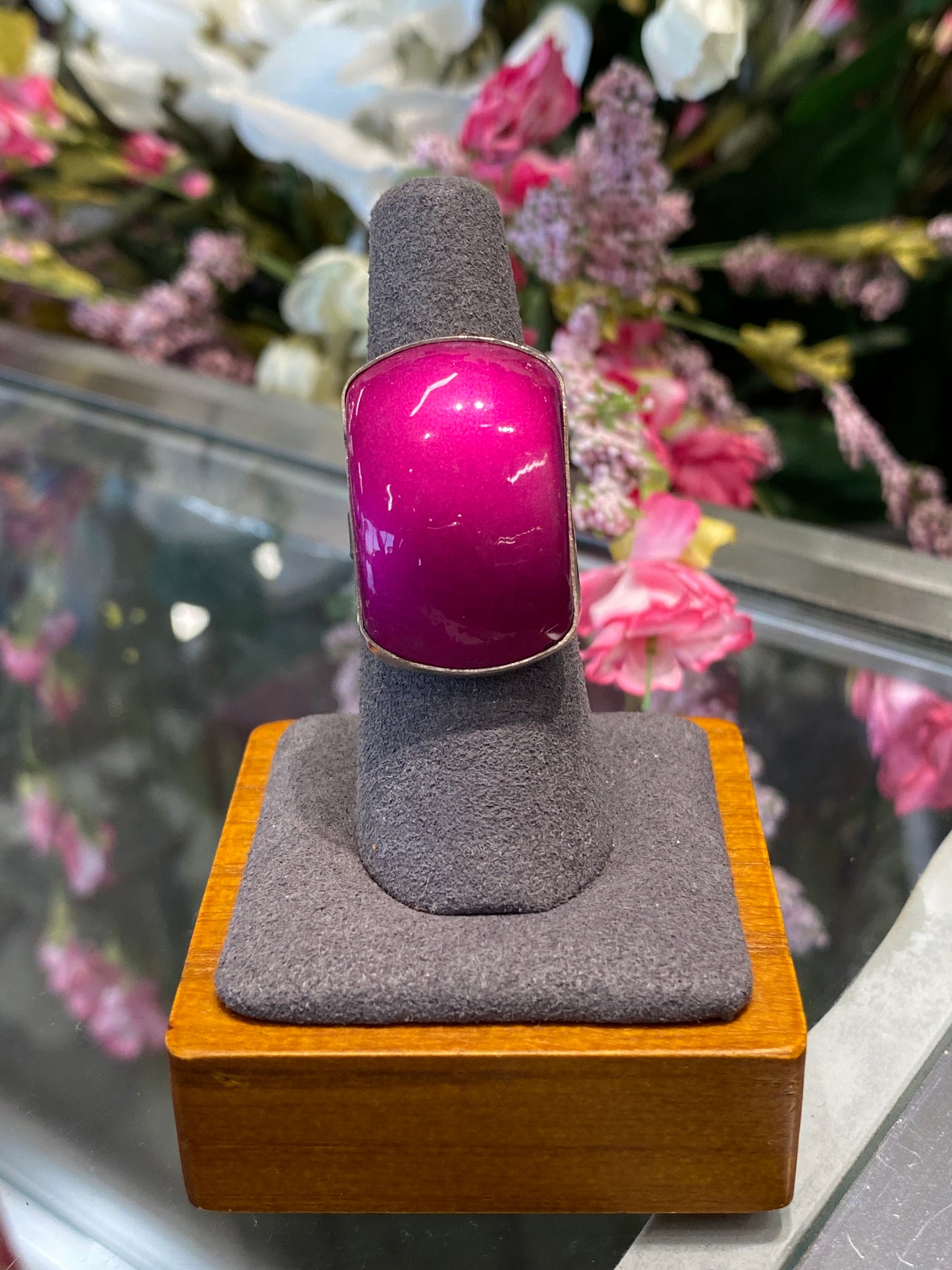 Silver Ring With Colored Stone