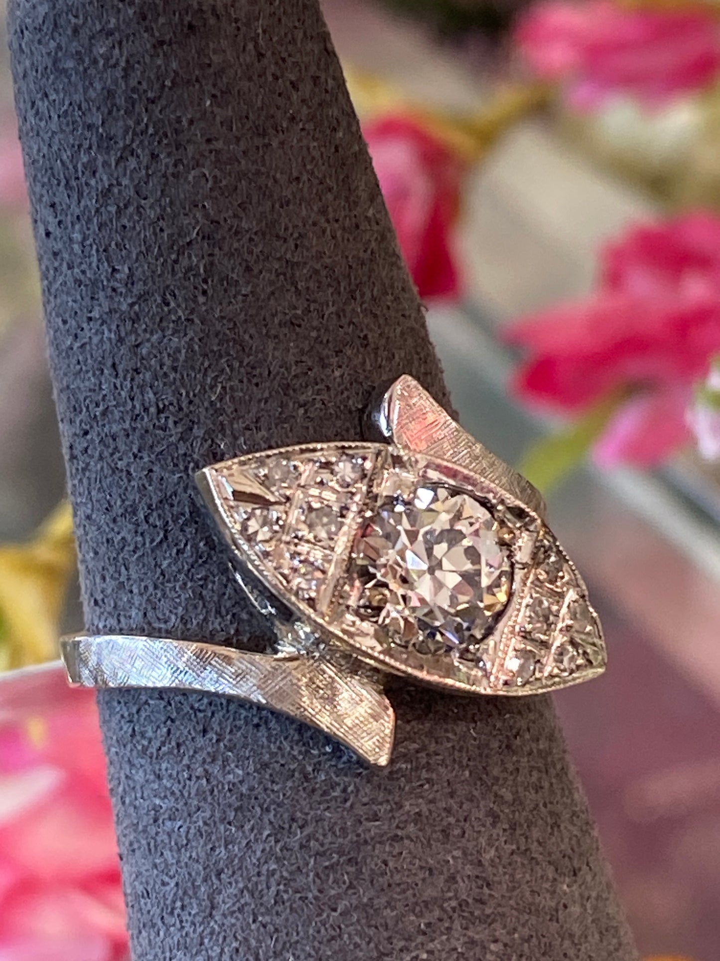 14k White Gold Diamond Ring
