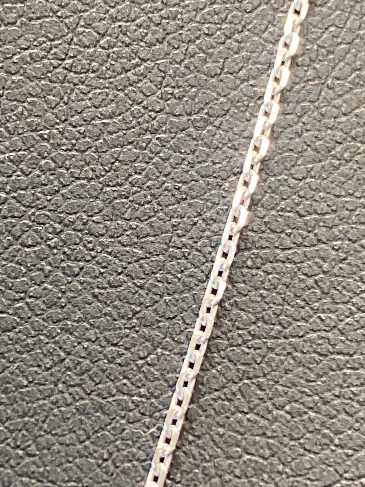 10k White Gold Chain With Diamond Pendant