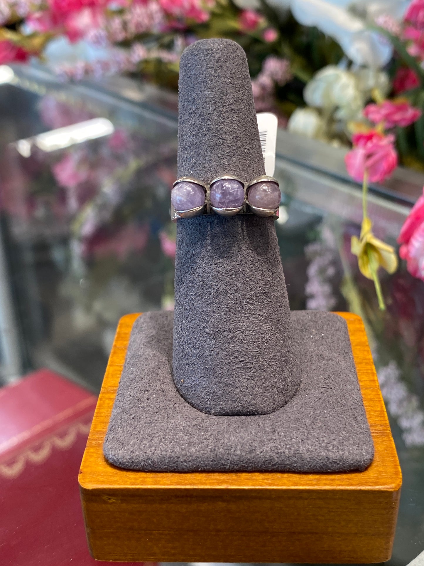 Silver Ring With Colored Stones