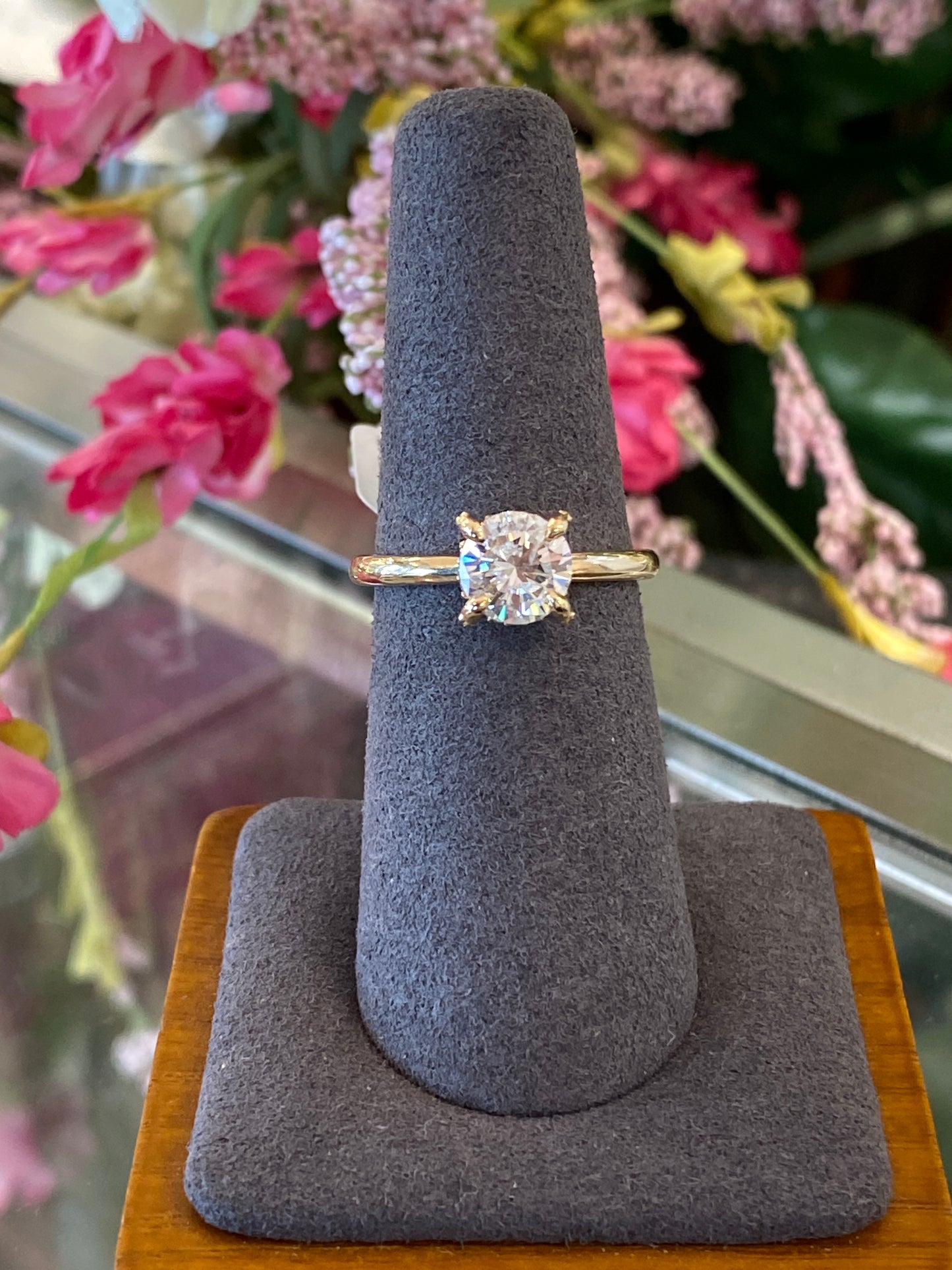 14k Yellow Gold Diamond Engagement Ring