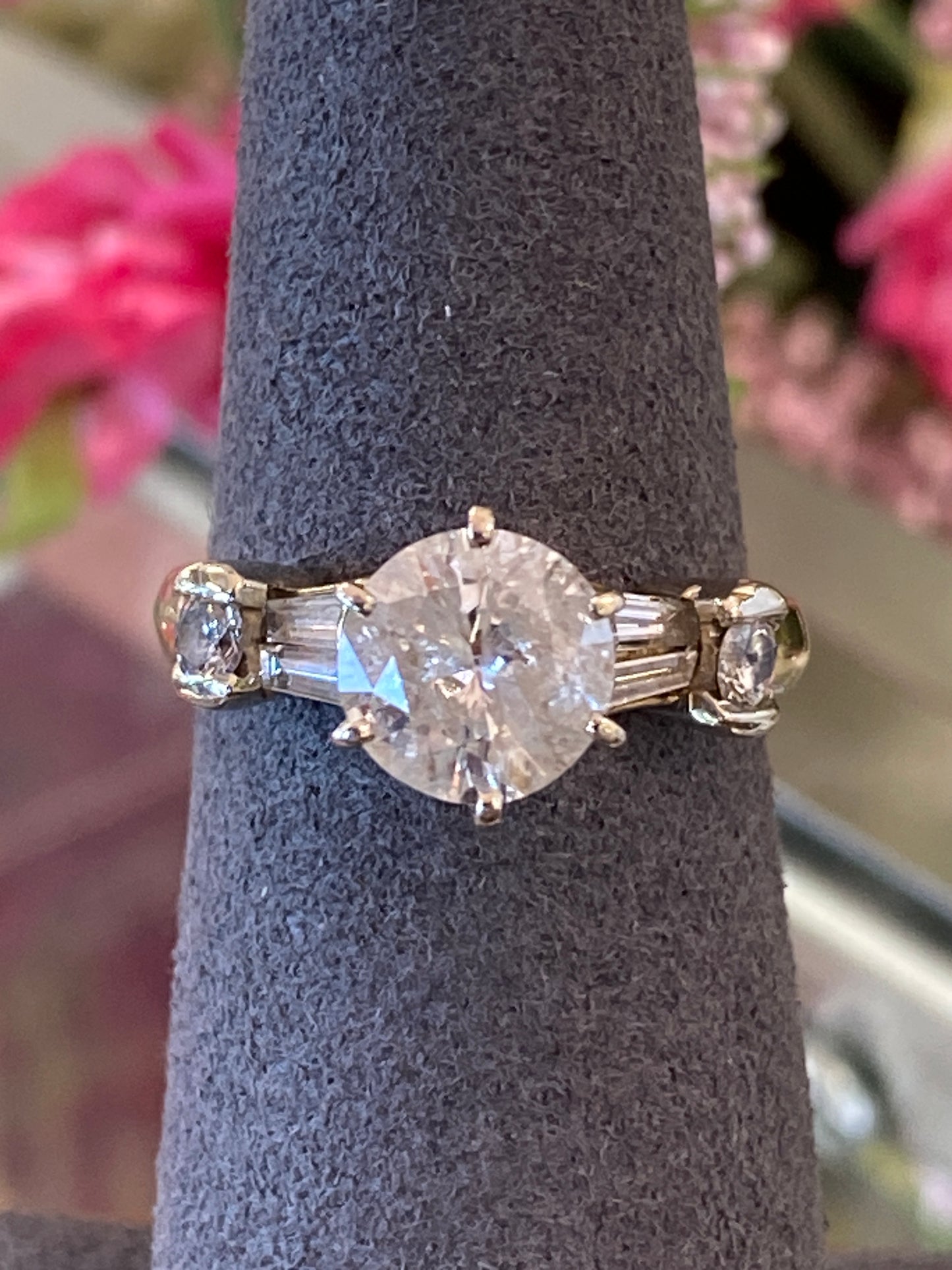 14k Yellow Gold Diamond Engagement Ring