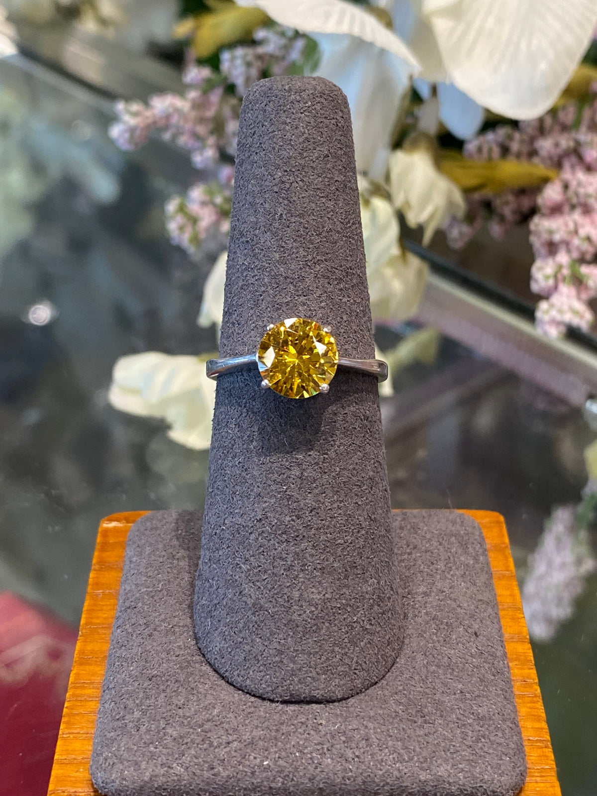 925 Silver Ring With Colored Stone