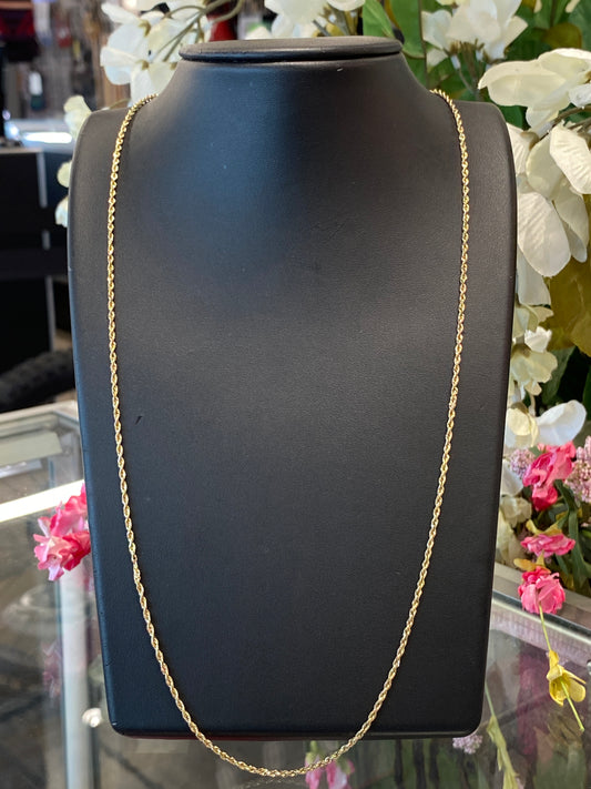 14k Yellow Gold Rope Chain