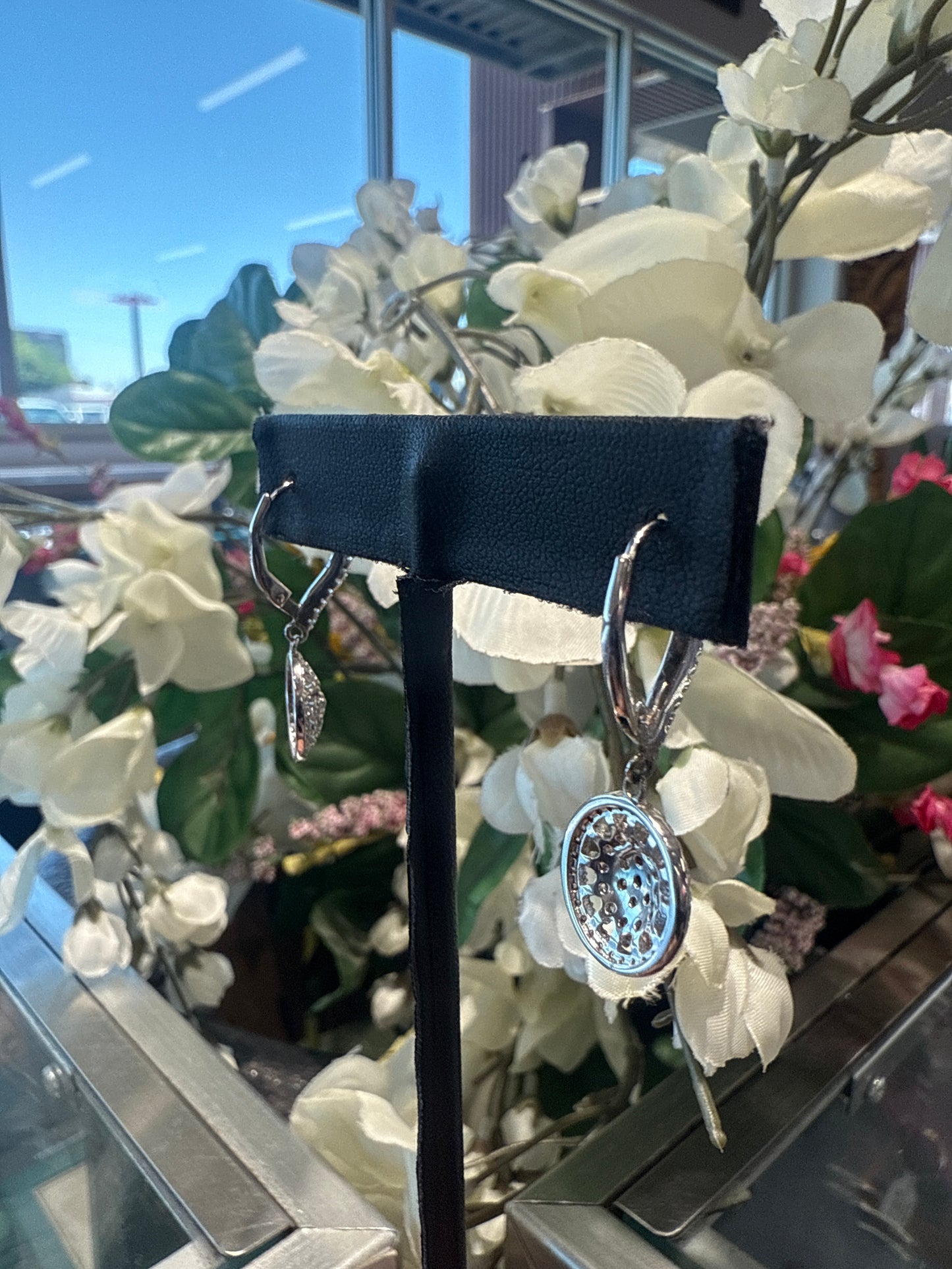 Silver earrings