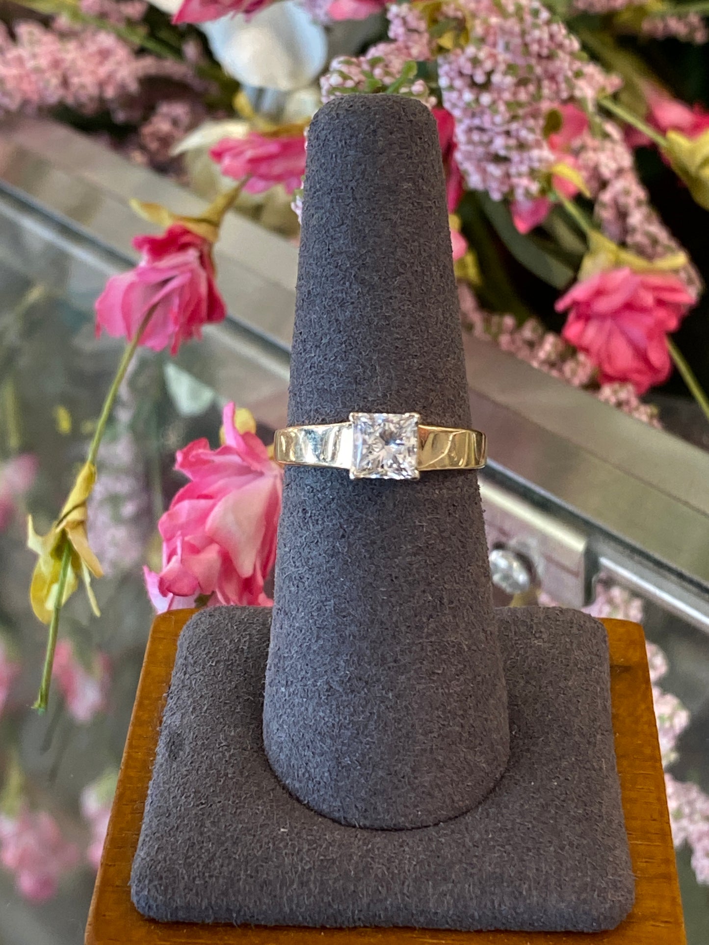 14k Two Tone Gold Diamond Engagement Ring