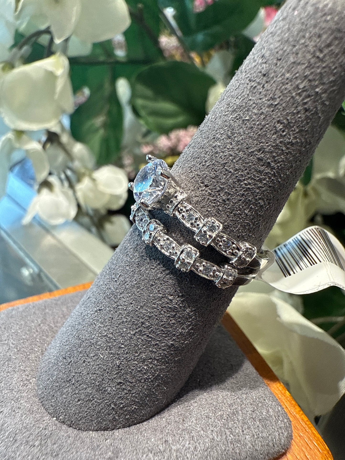 Silver wedding set