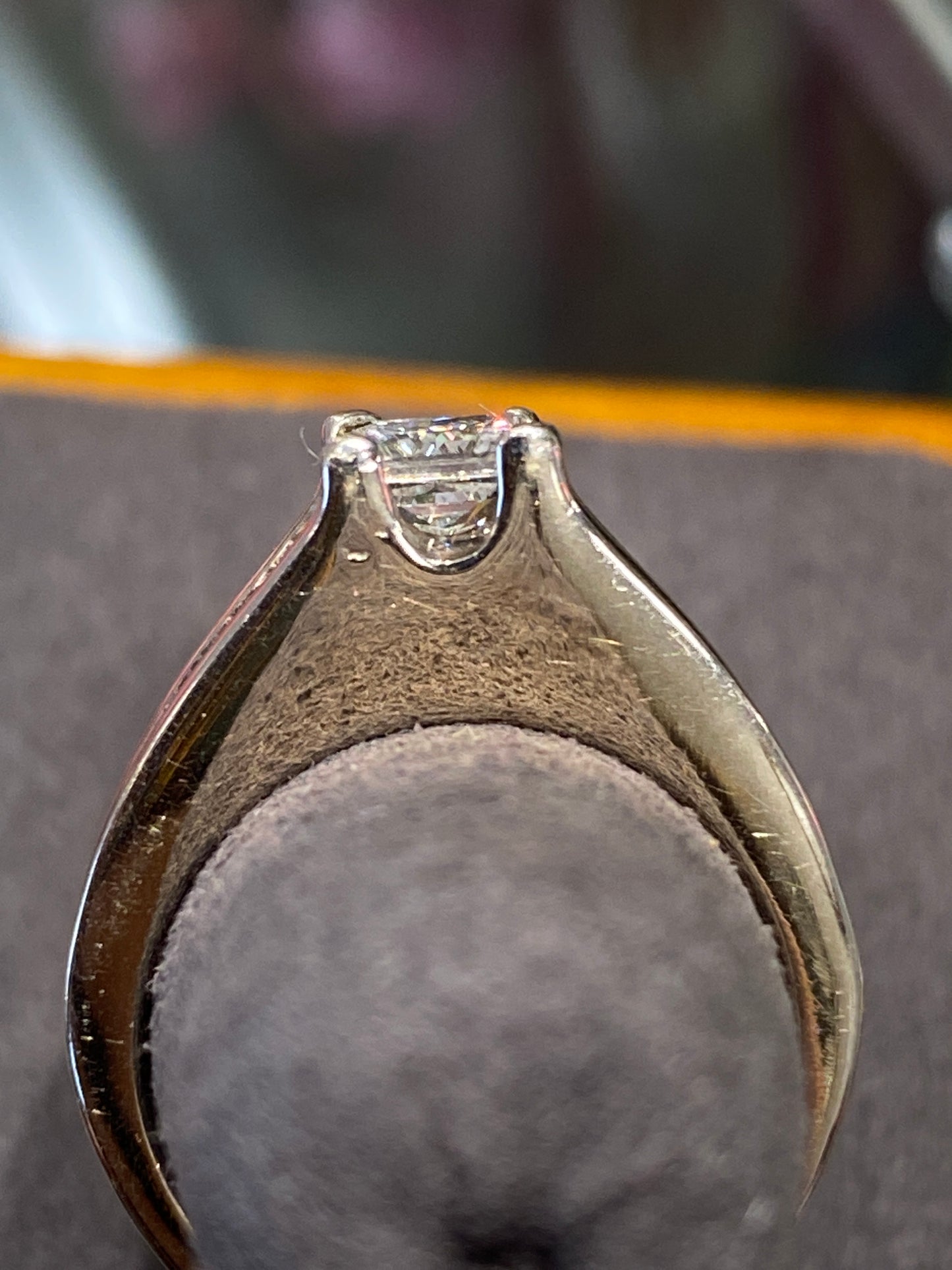 14k White Gold Diamond & Pink Tourmaline Ring