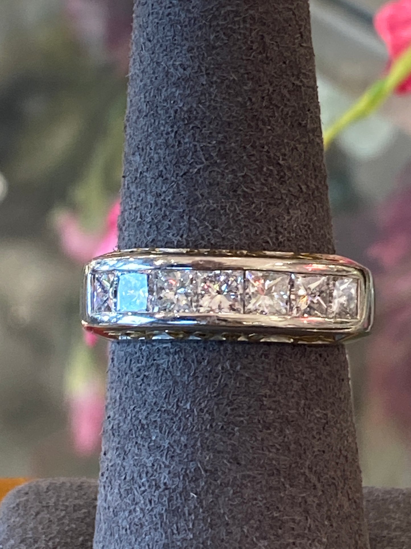 Platinum & 18K Yellow Gold Diamond Band