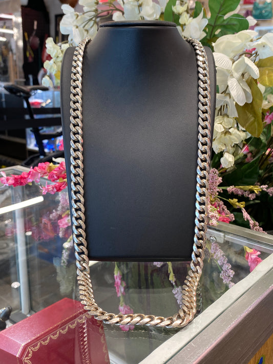 Silver Curb Link Chain