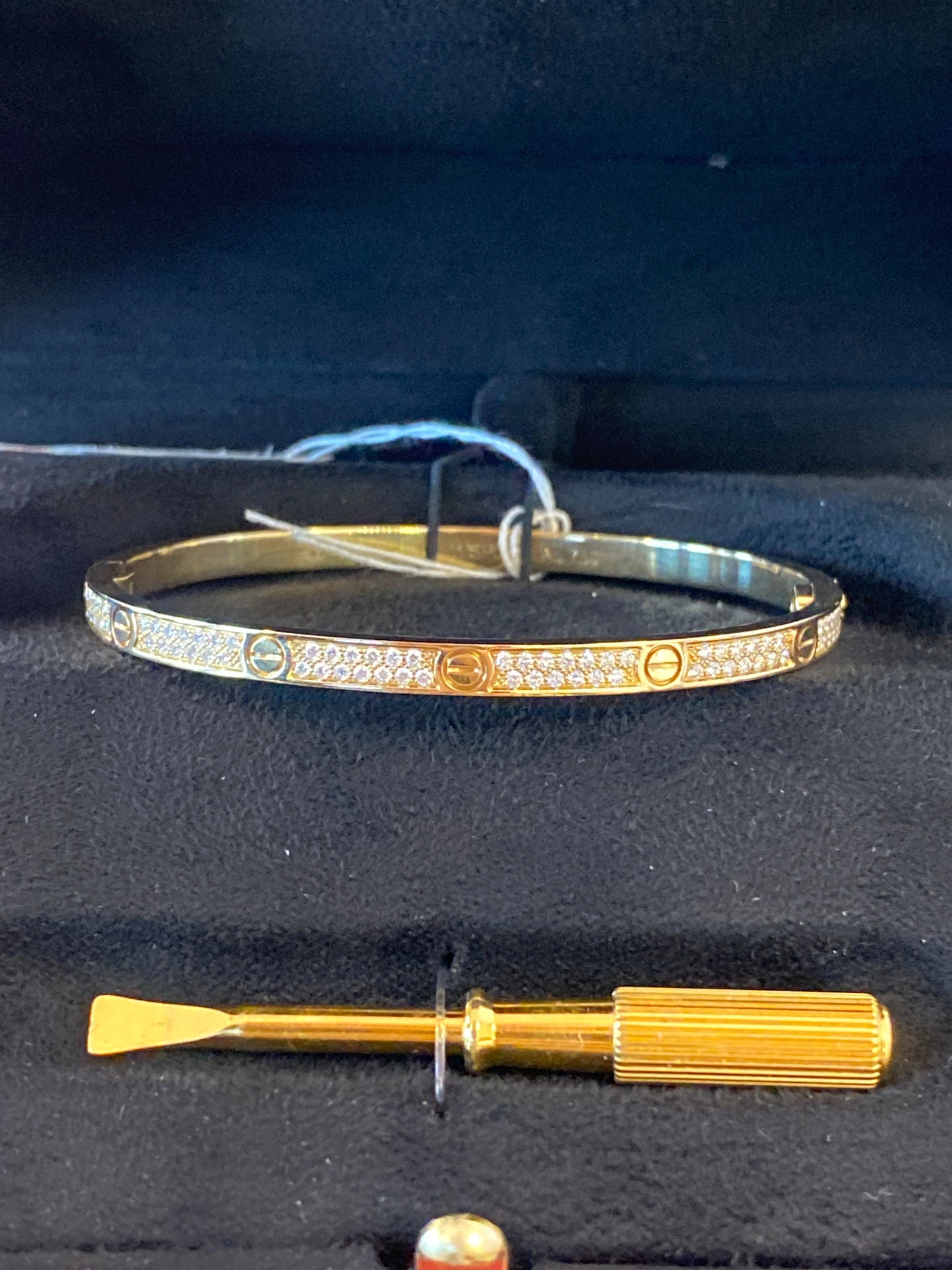 18k Yellow Gold Cartier Love Bracelet With Diamonds