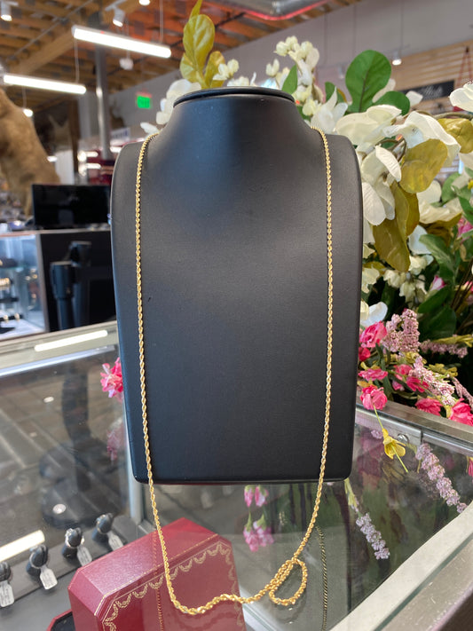 14k Yellow Gold Rope Chain