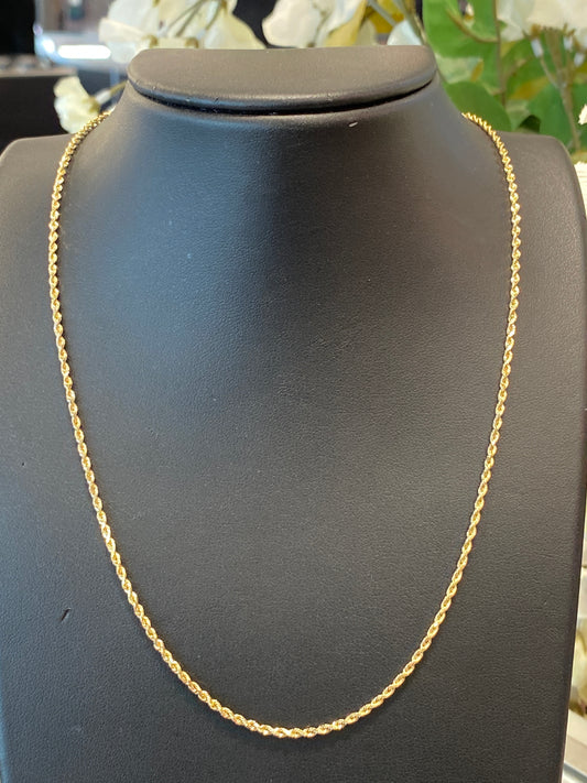14k Yellow Gold Rope Chain
