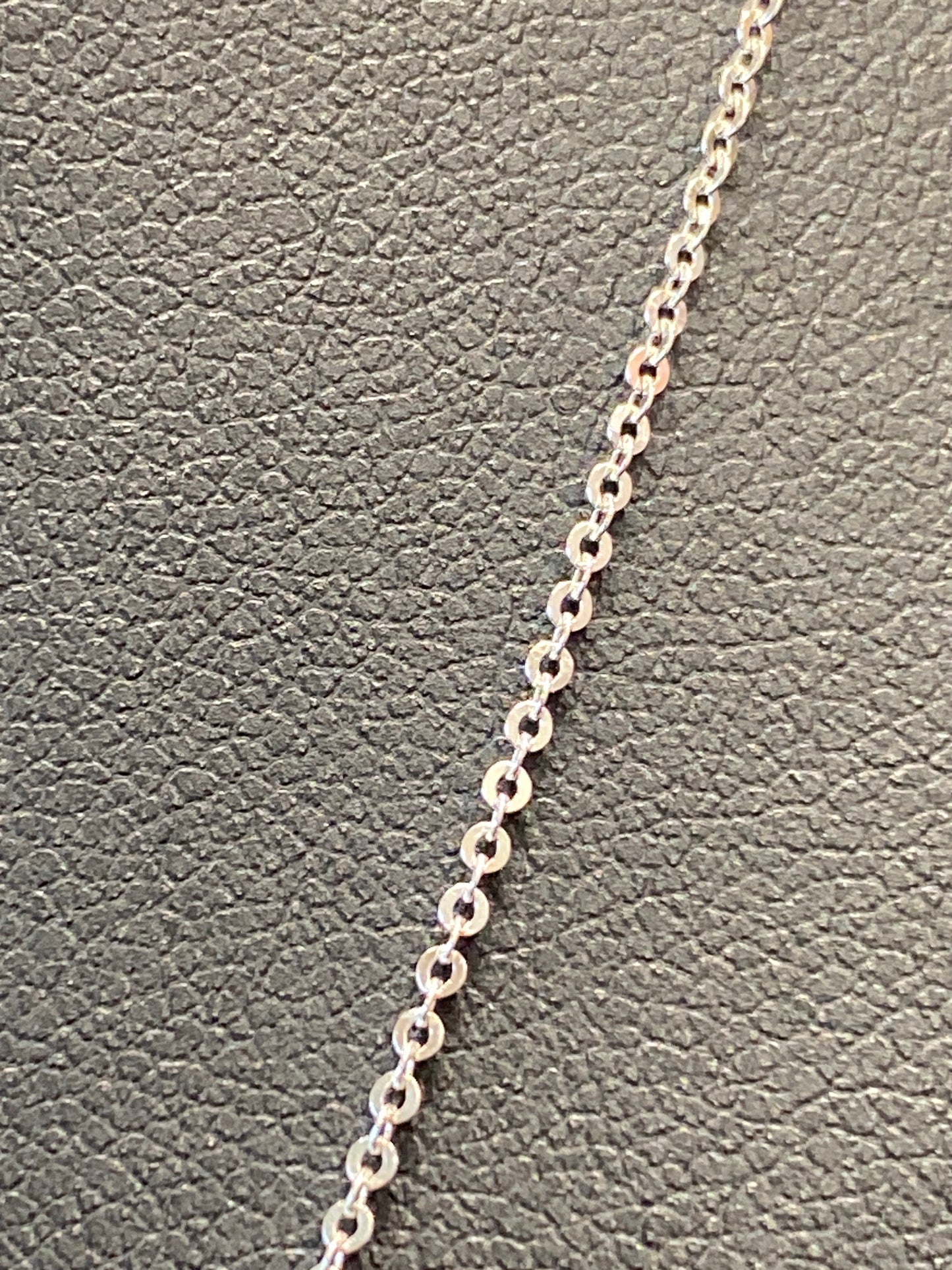 18k White Gold Chain W/Diamond Star Pendant