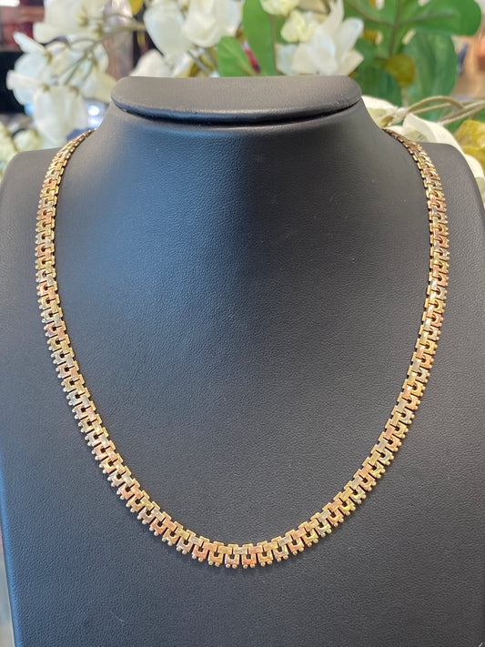14k Tri Gold Chain