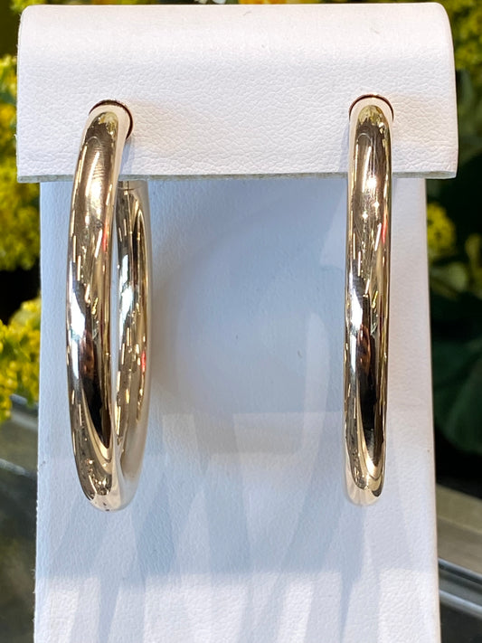 10m Yellow Gold Hoop Earrings
