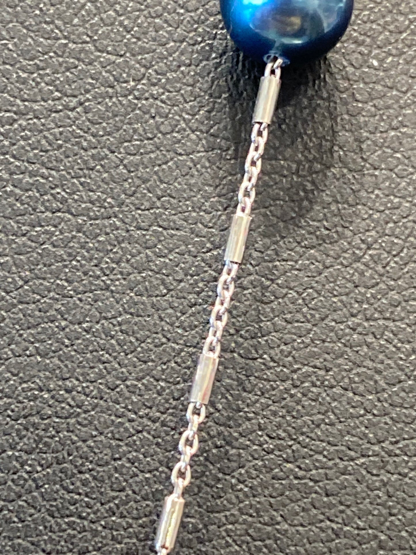 14k White Gold Pearl Chain