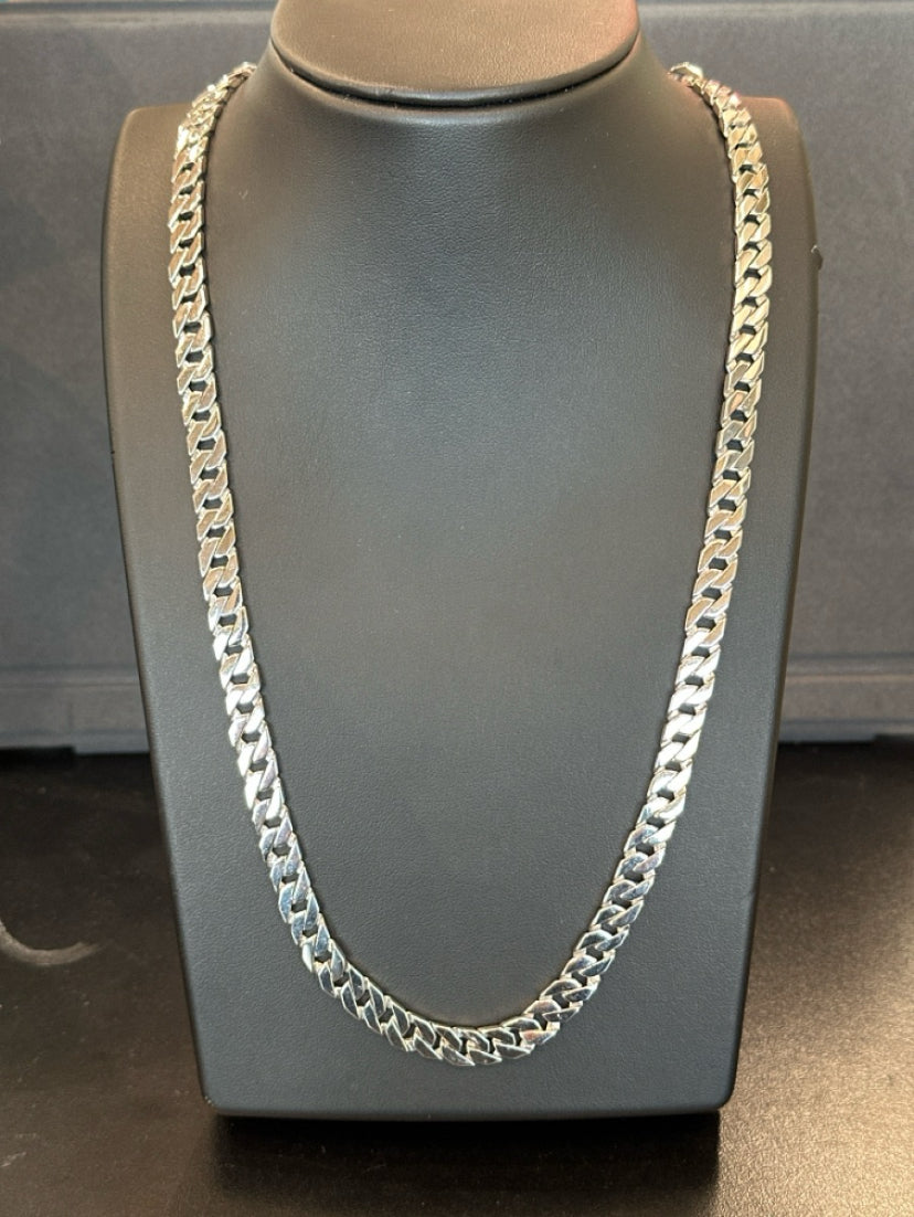 14k White Gold Cuban Chain