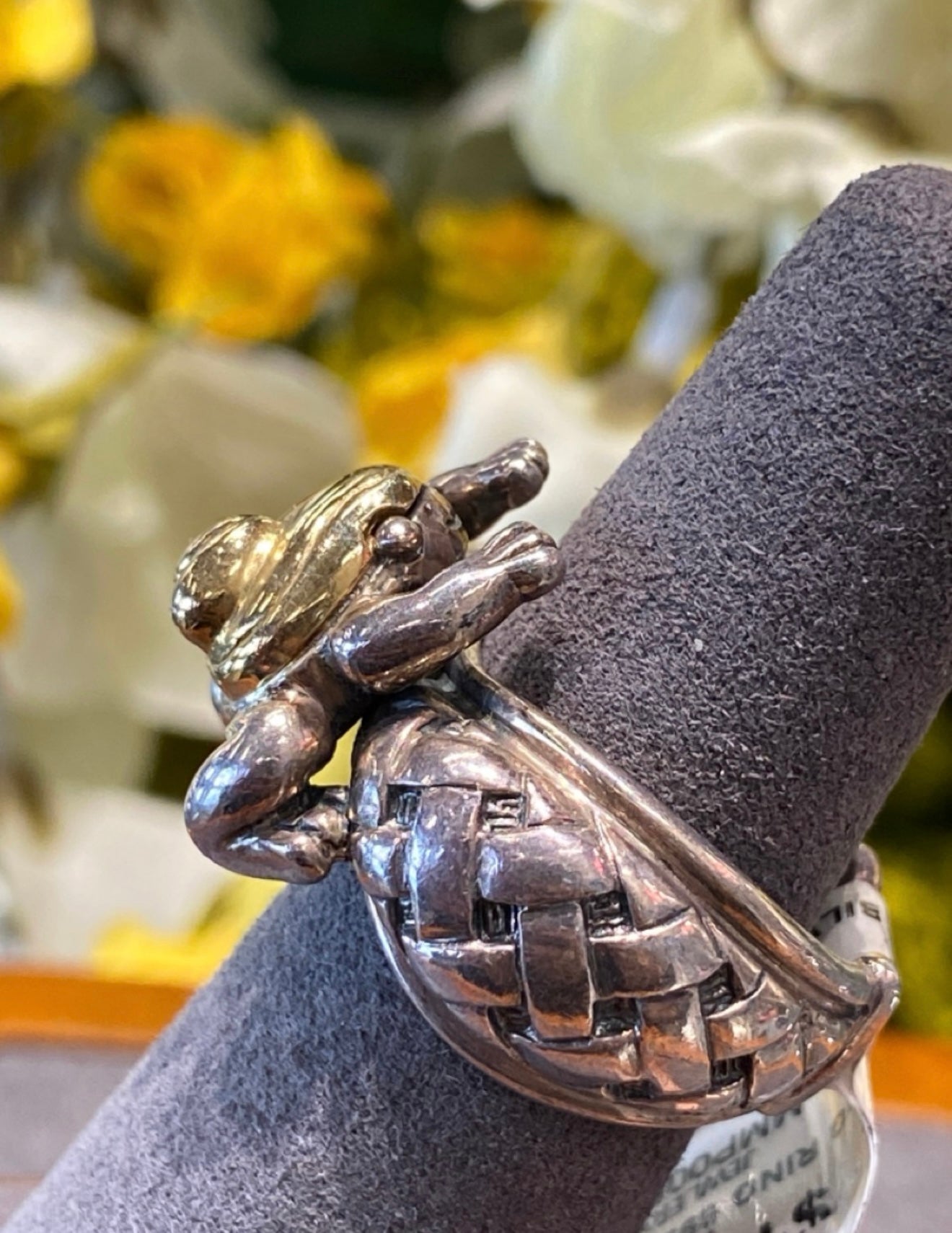 Silver & Yellow gold ring