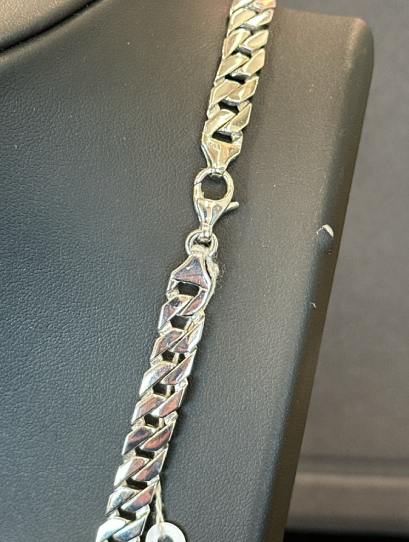 14k White Gold Cuban Chain