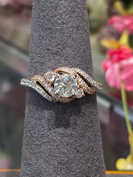 14k Two Tone Diamond Ring