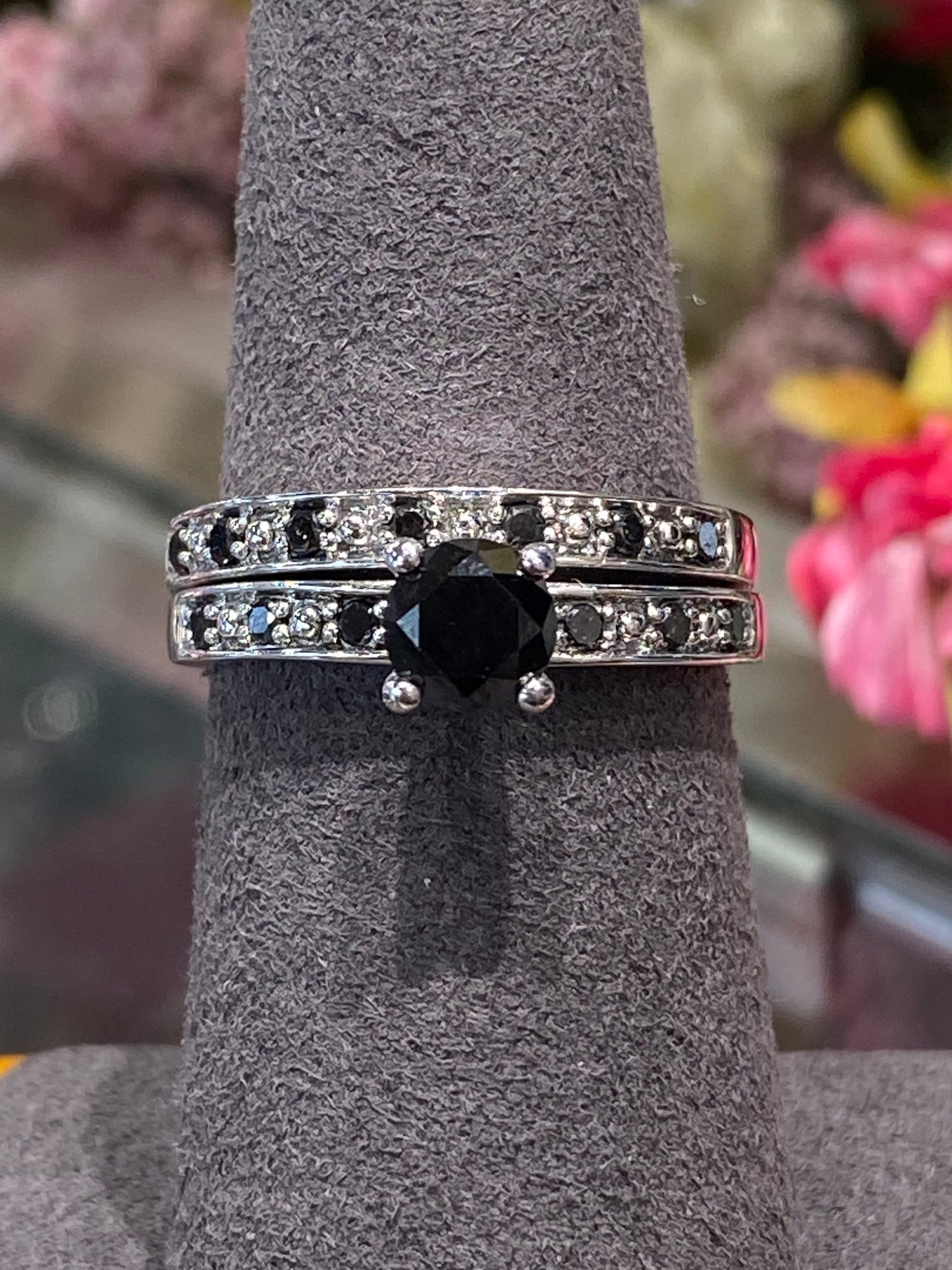 10k White Gold Diamond Wedding Set