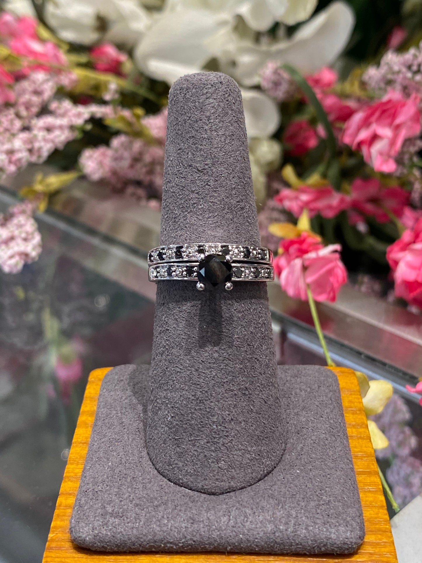 10k White Gold Diamond Wedding Set