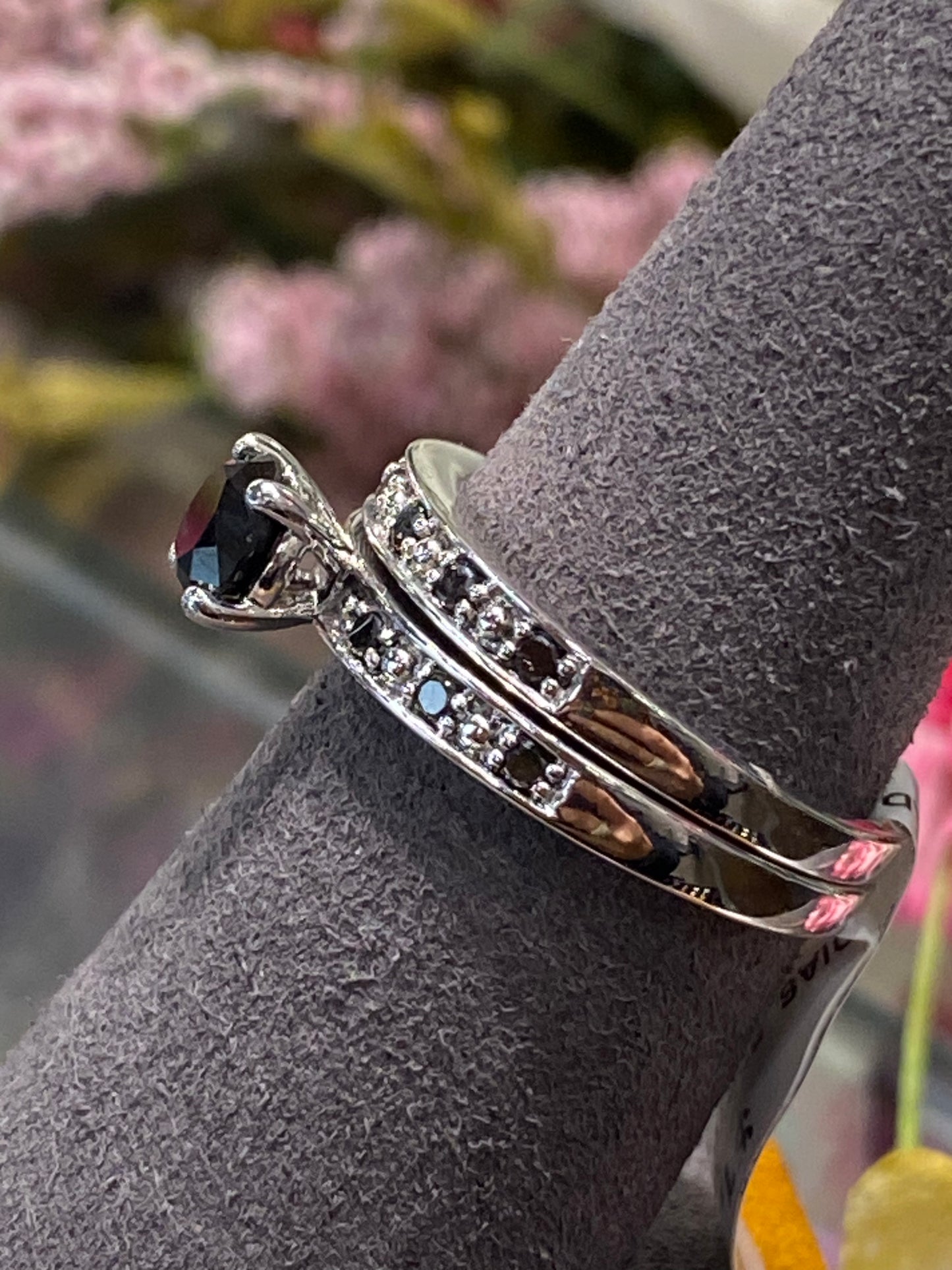10k White Gold Diamond Wedding Set