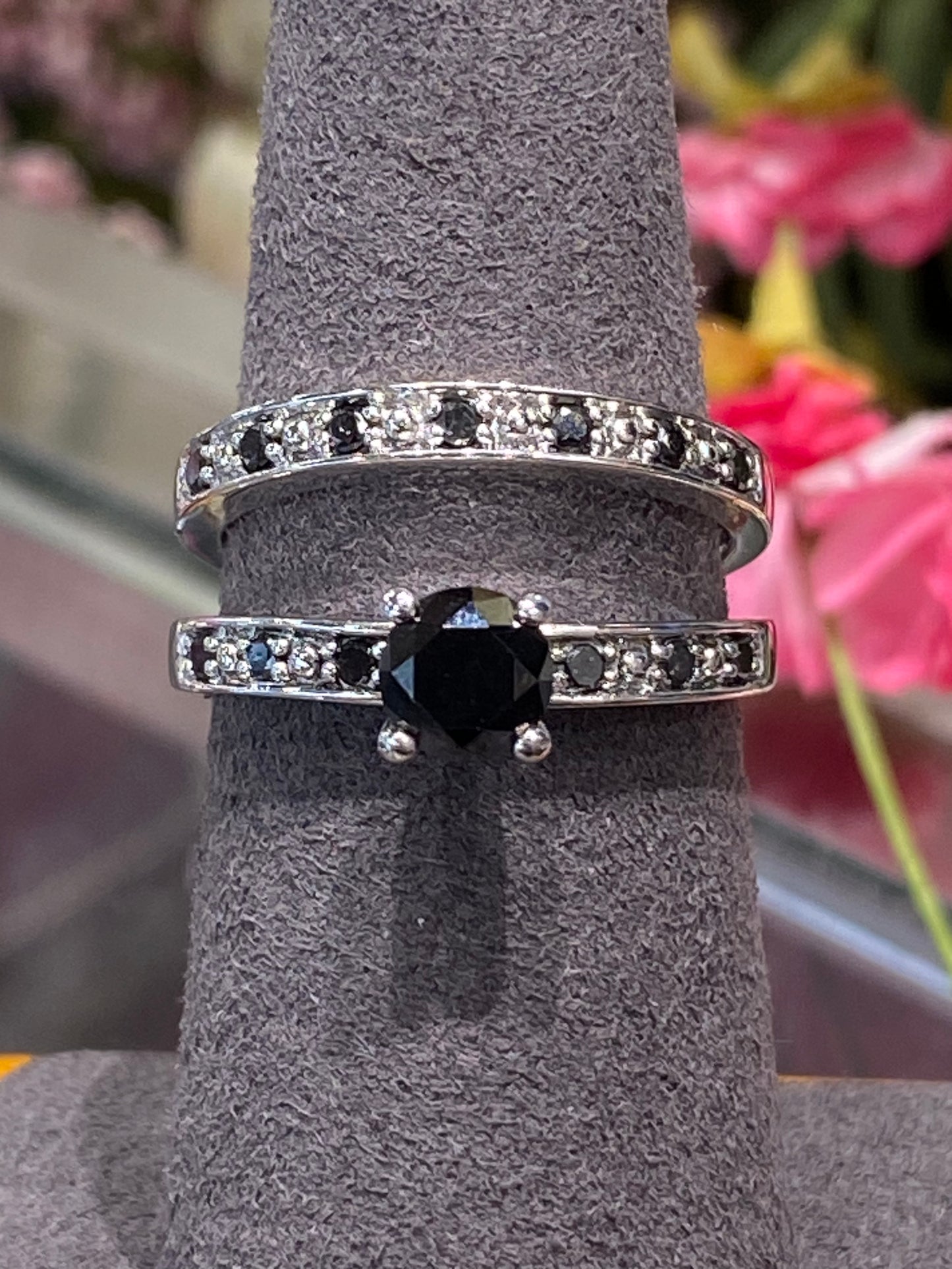 10k White Gold Diamond Wedding Set