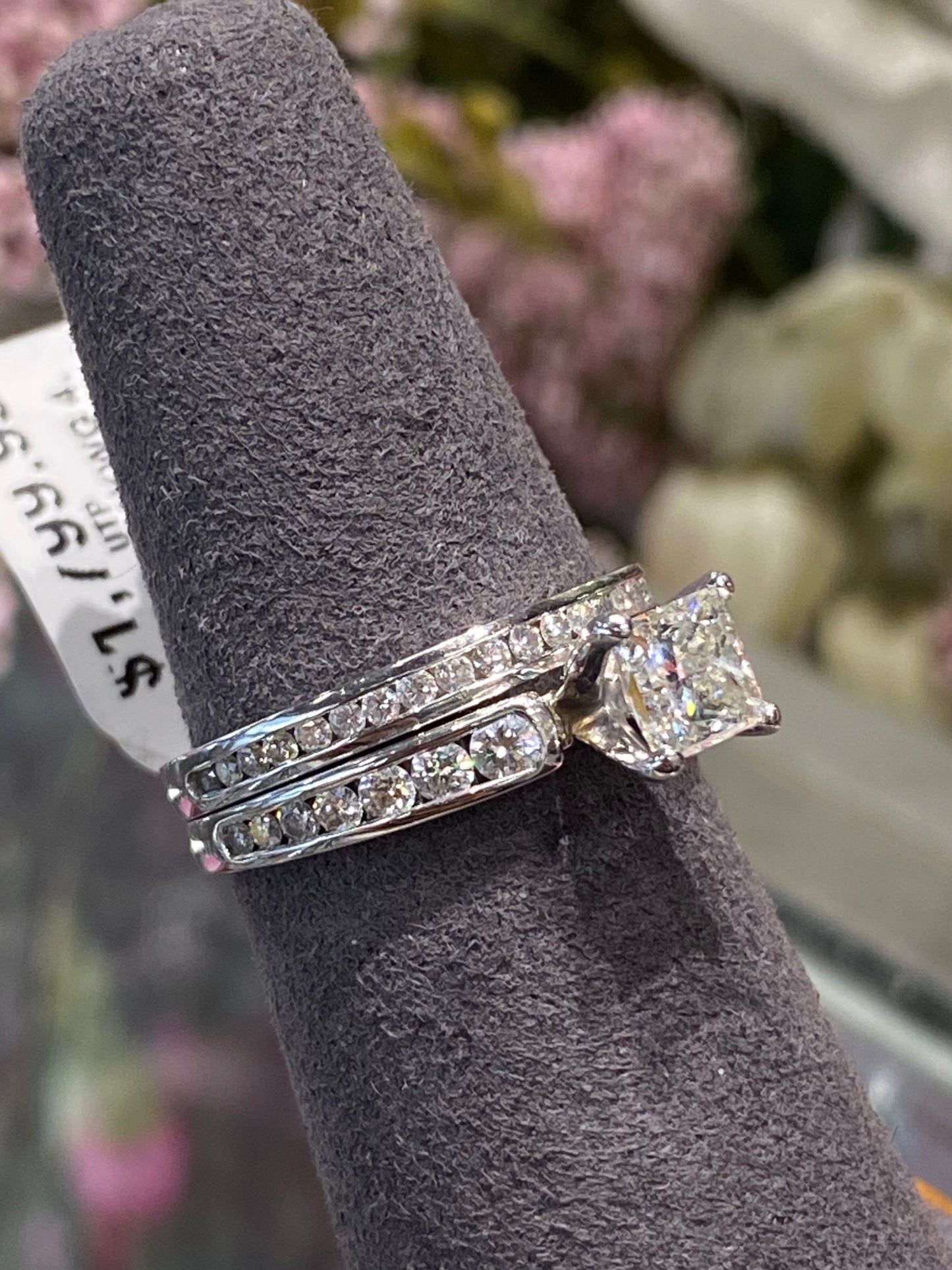 14k White Gold Diamond Wedding Set