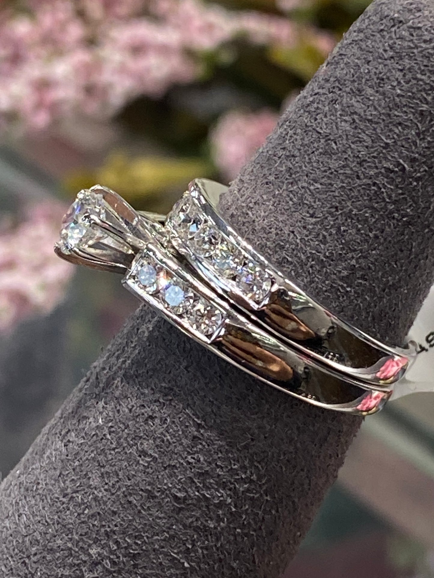 14k White Gold Diamond Wedding Set