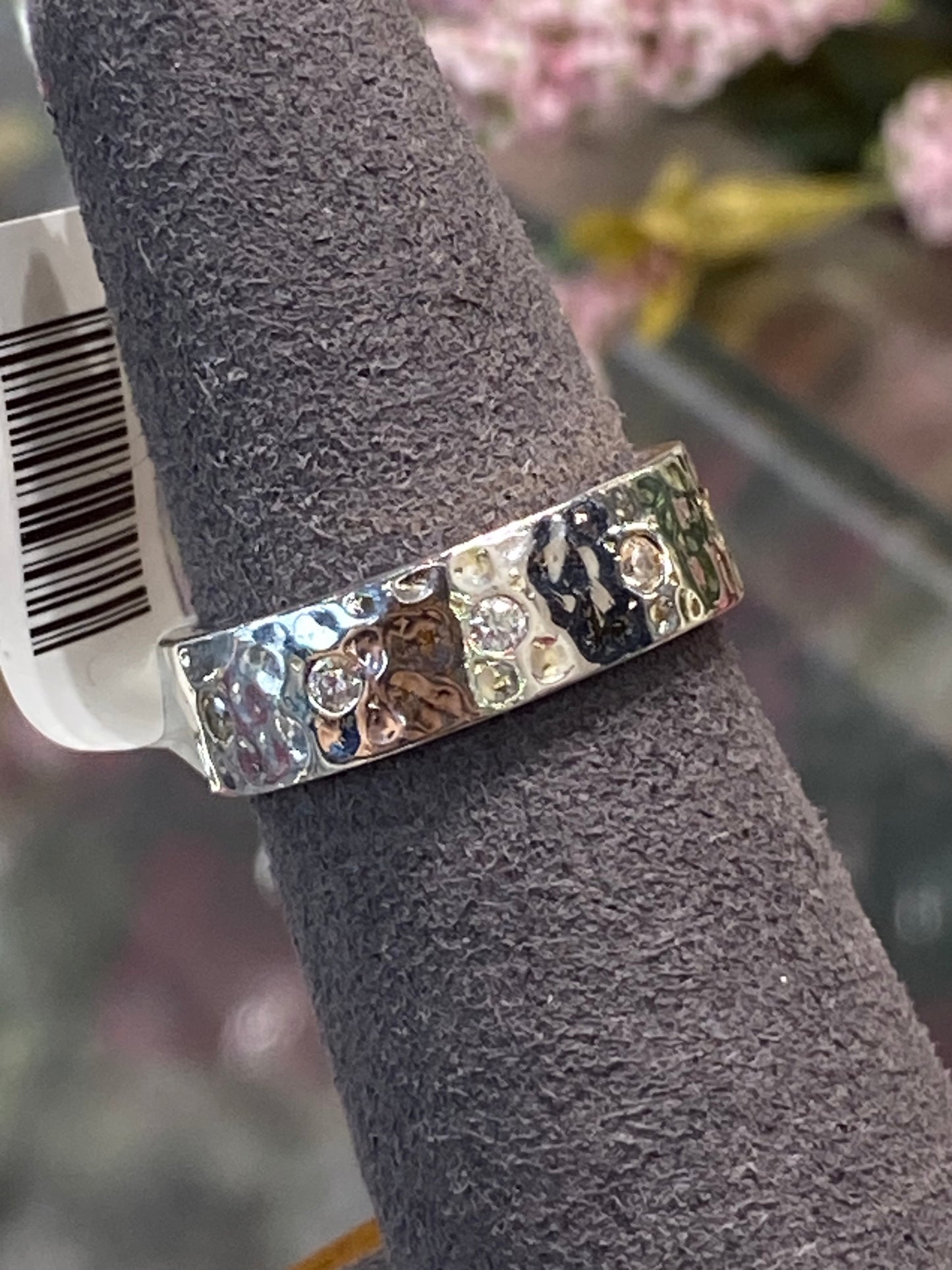 925 Wedding Band With Cubic Zirconias