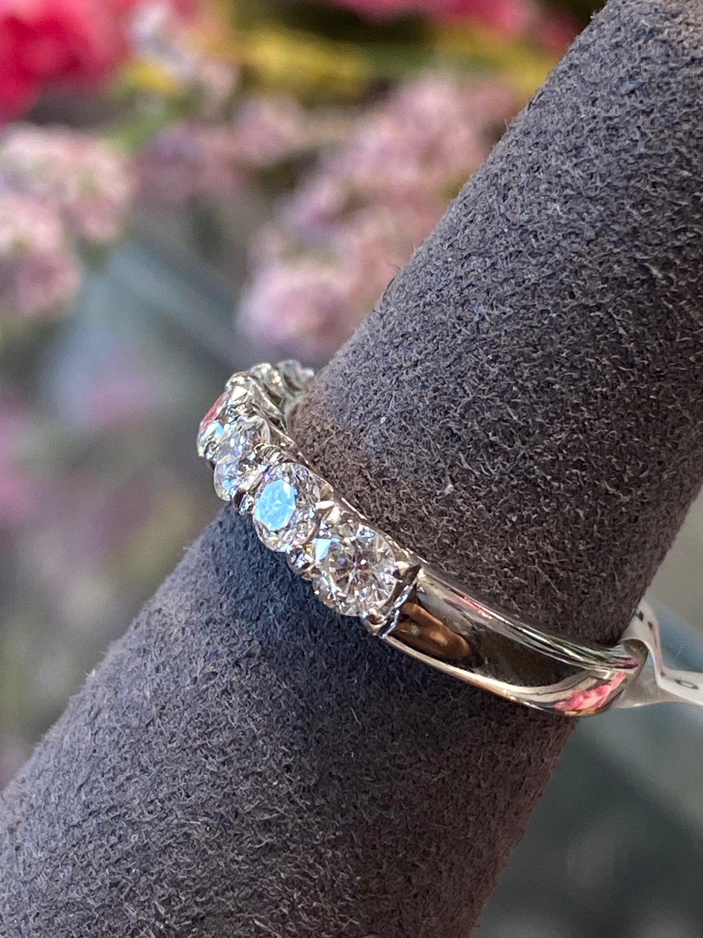14k White Gold Diamond Band