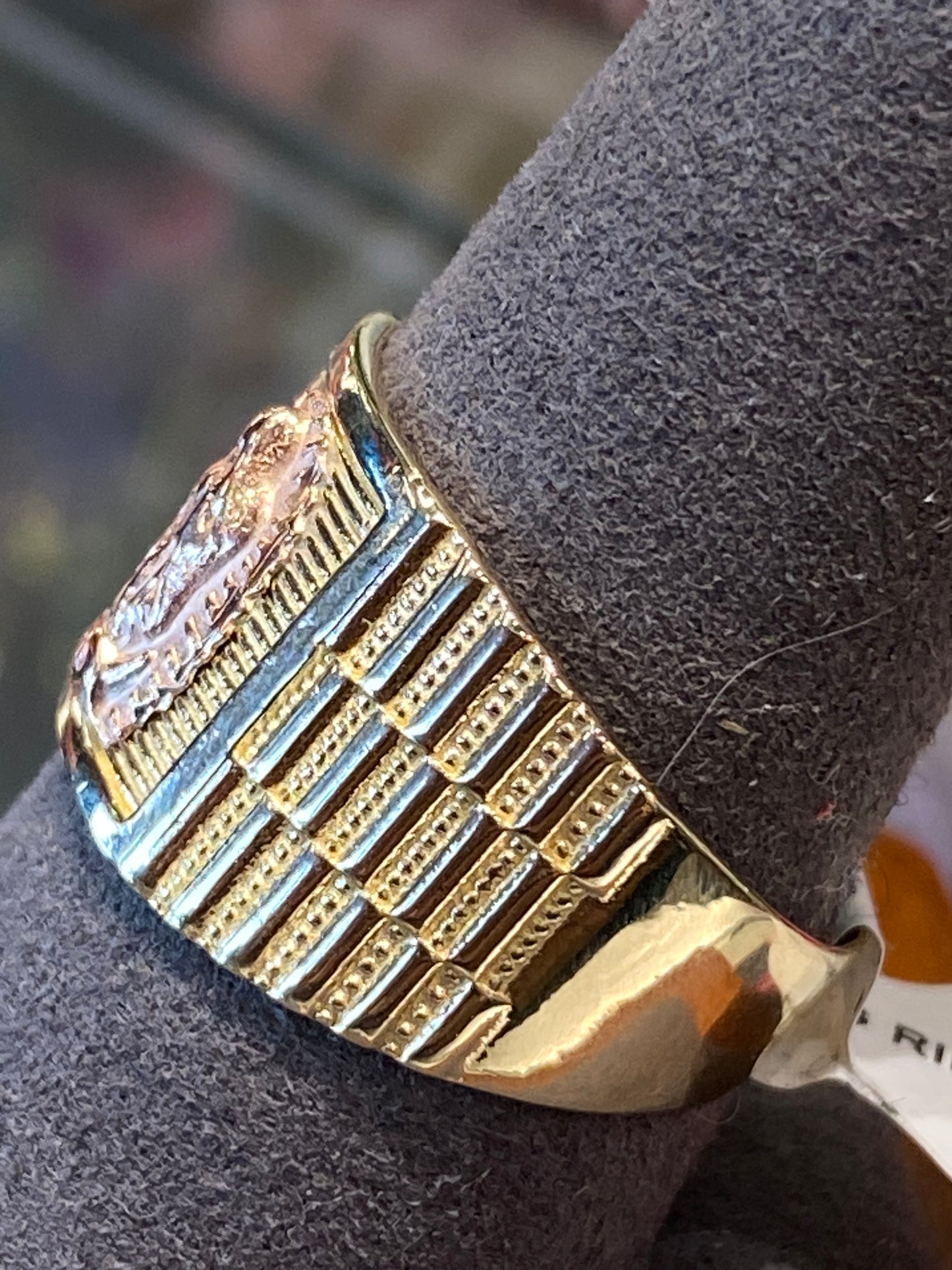 14k Two Tone Virgin Mary Ring