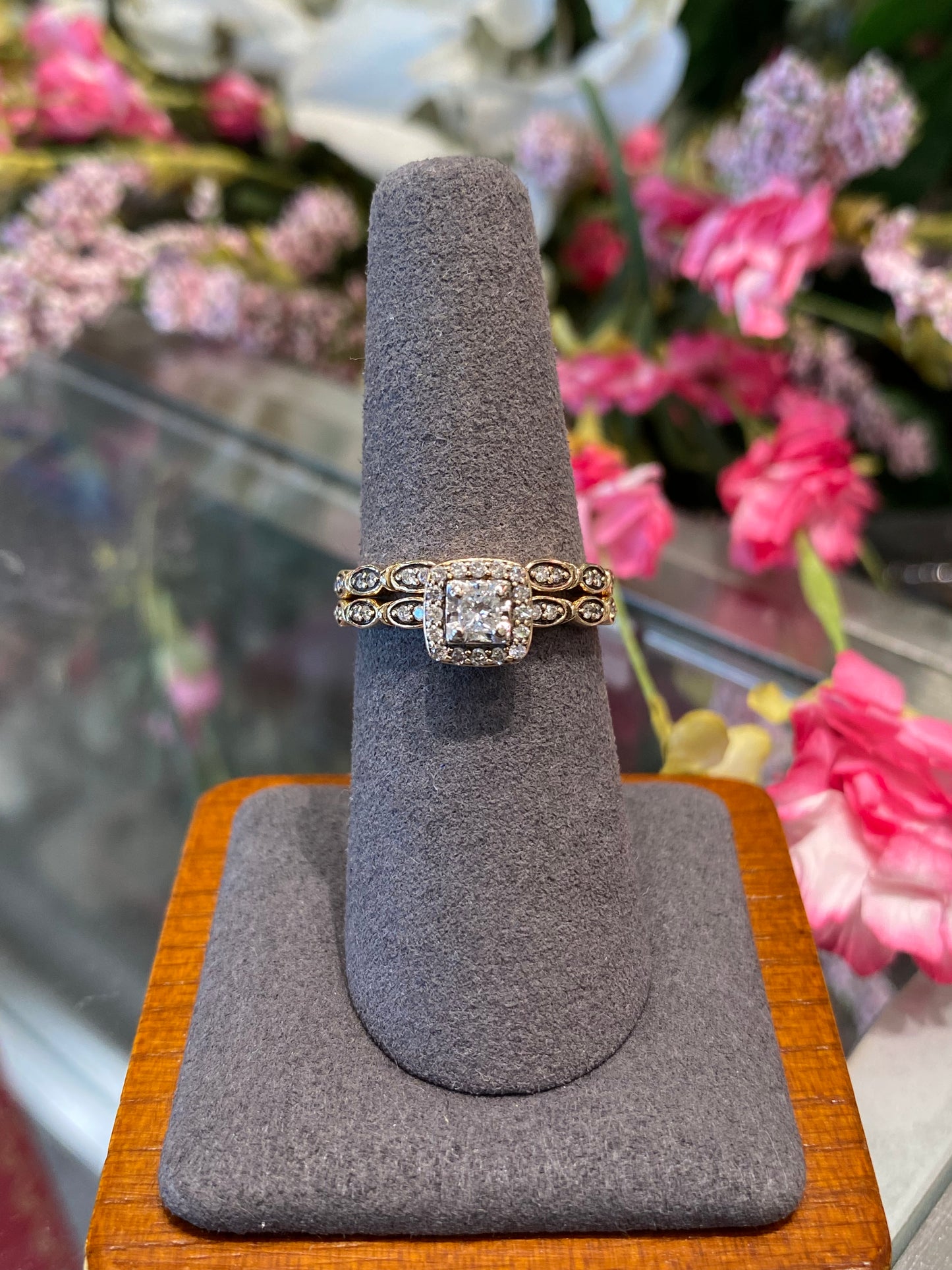 10k Yellow Gold Diamond Wedding Set