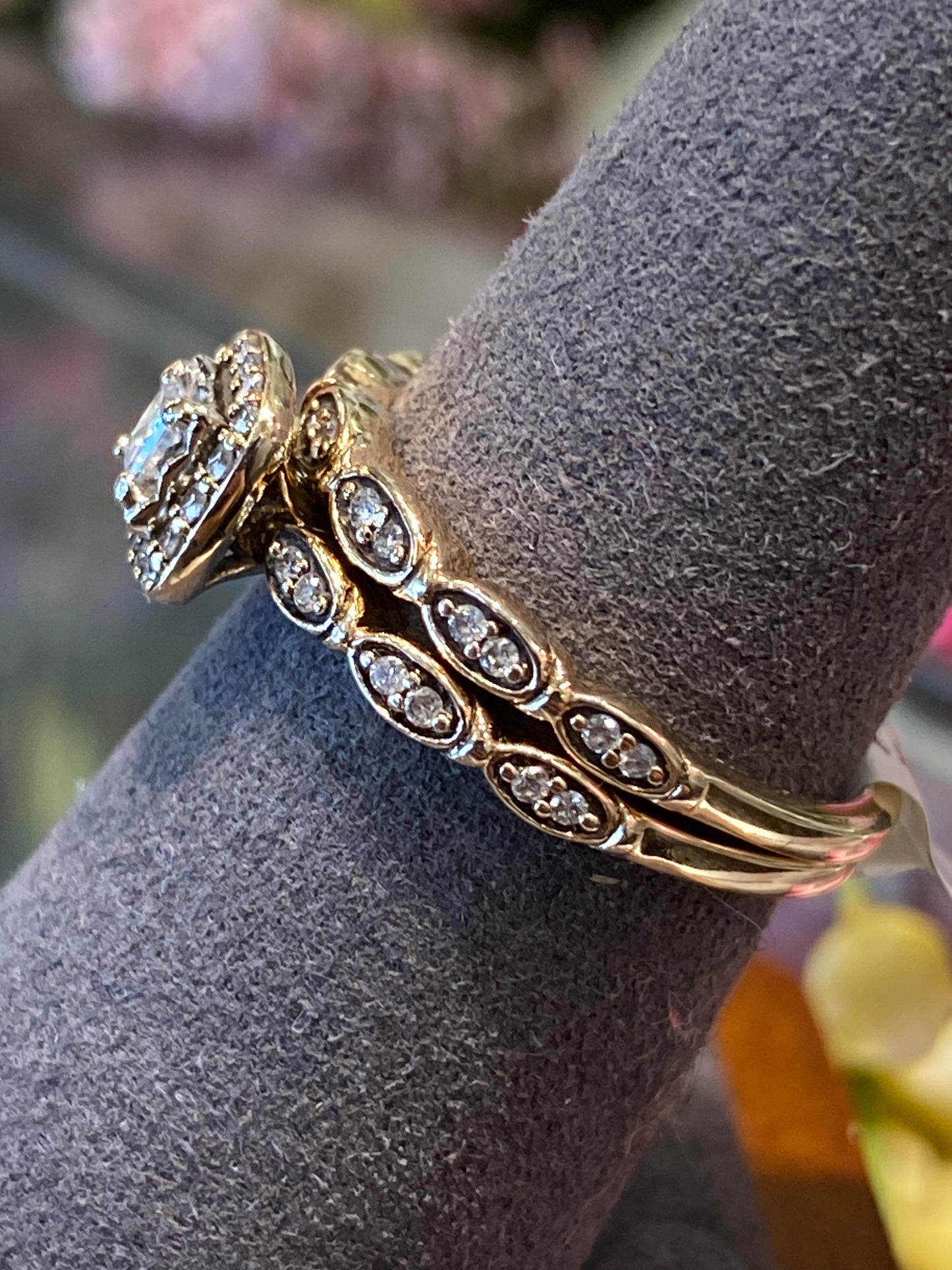 10k Yellow Gold Diamond Wedding Set