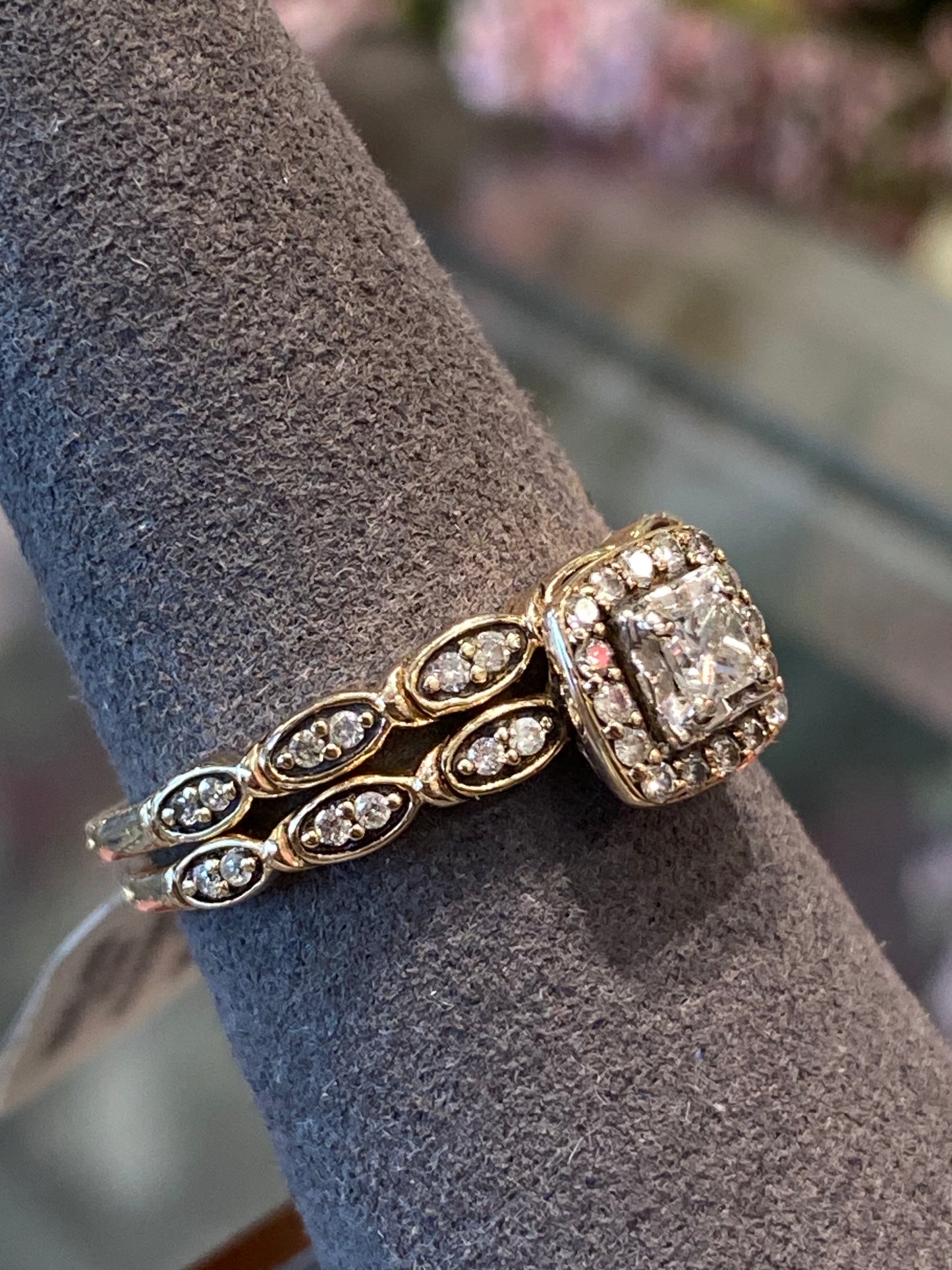 10k Yellow Gold Diamond Wedding Set