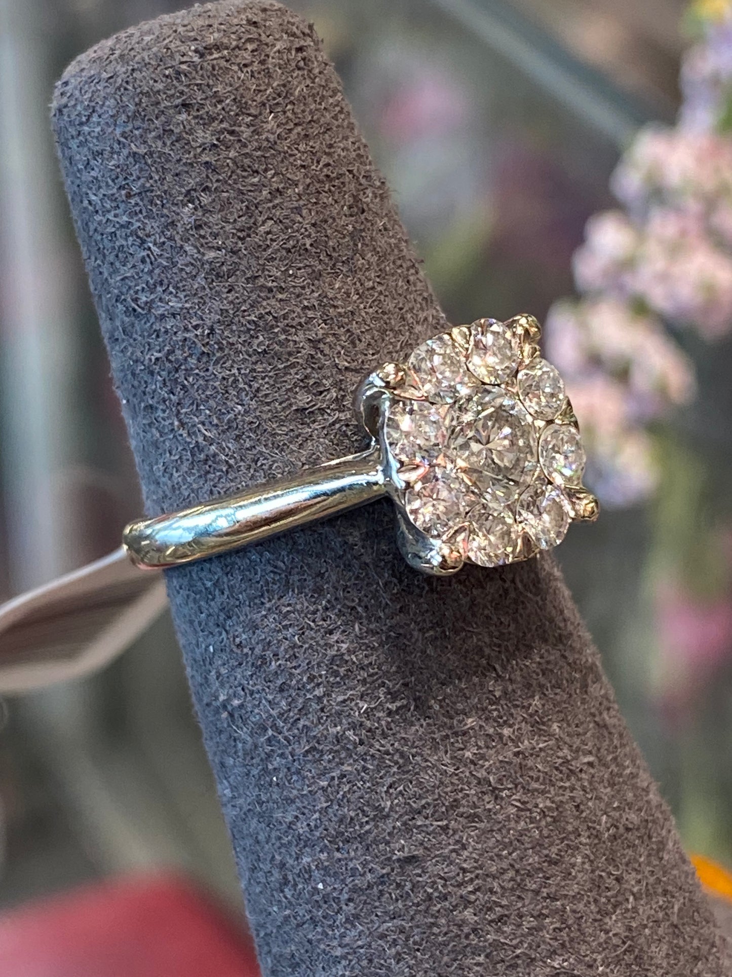 14k White Gold Diamond Ring