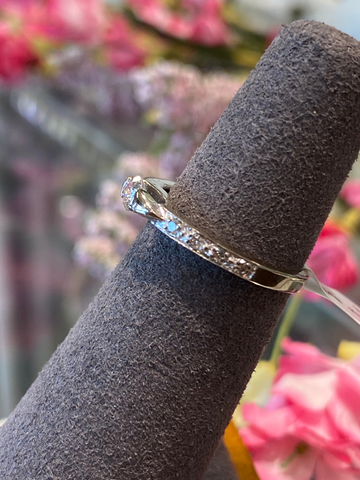 14k White Gold Diamond Engagement Ring