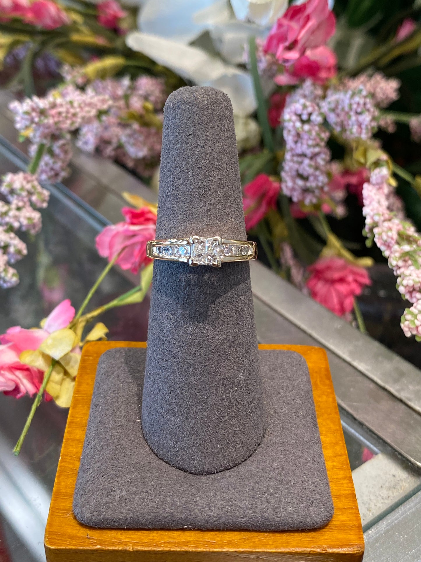 14k Yellow Gold Diamond Engagement Ring