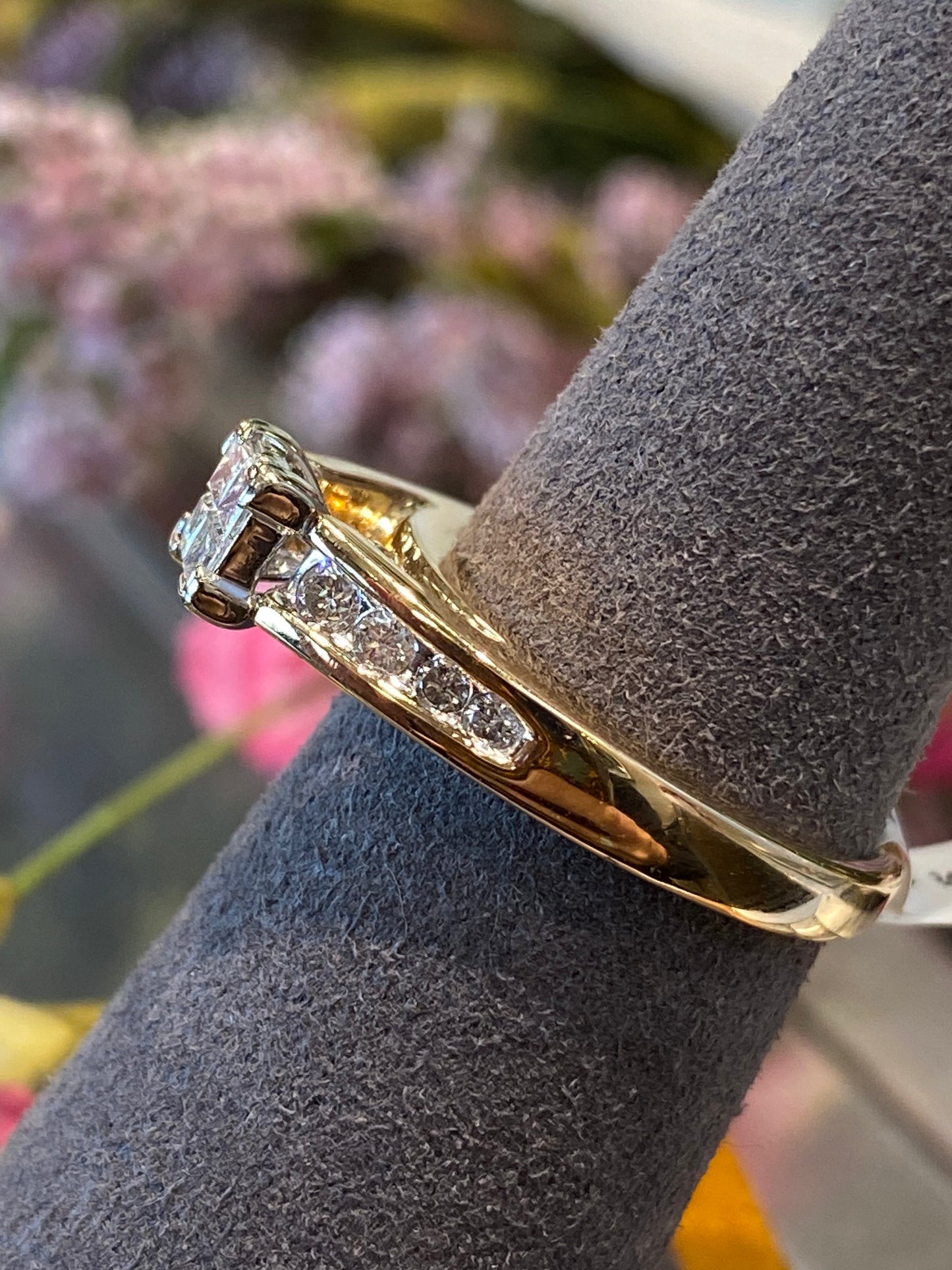 14k Yellow Gold Diamond Engagement Ring