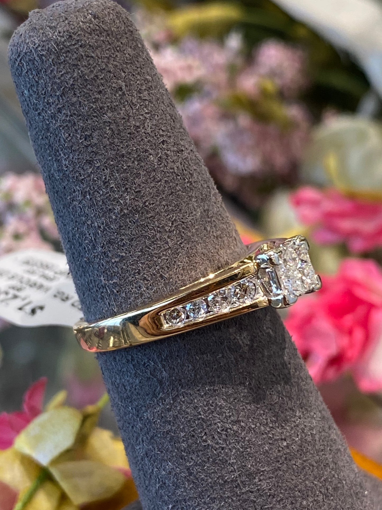 14k Yellow Gold Diamond Engagement Ring