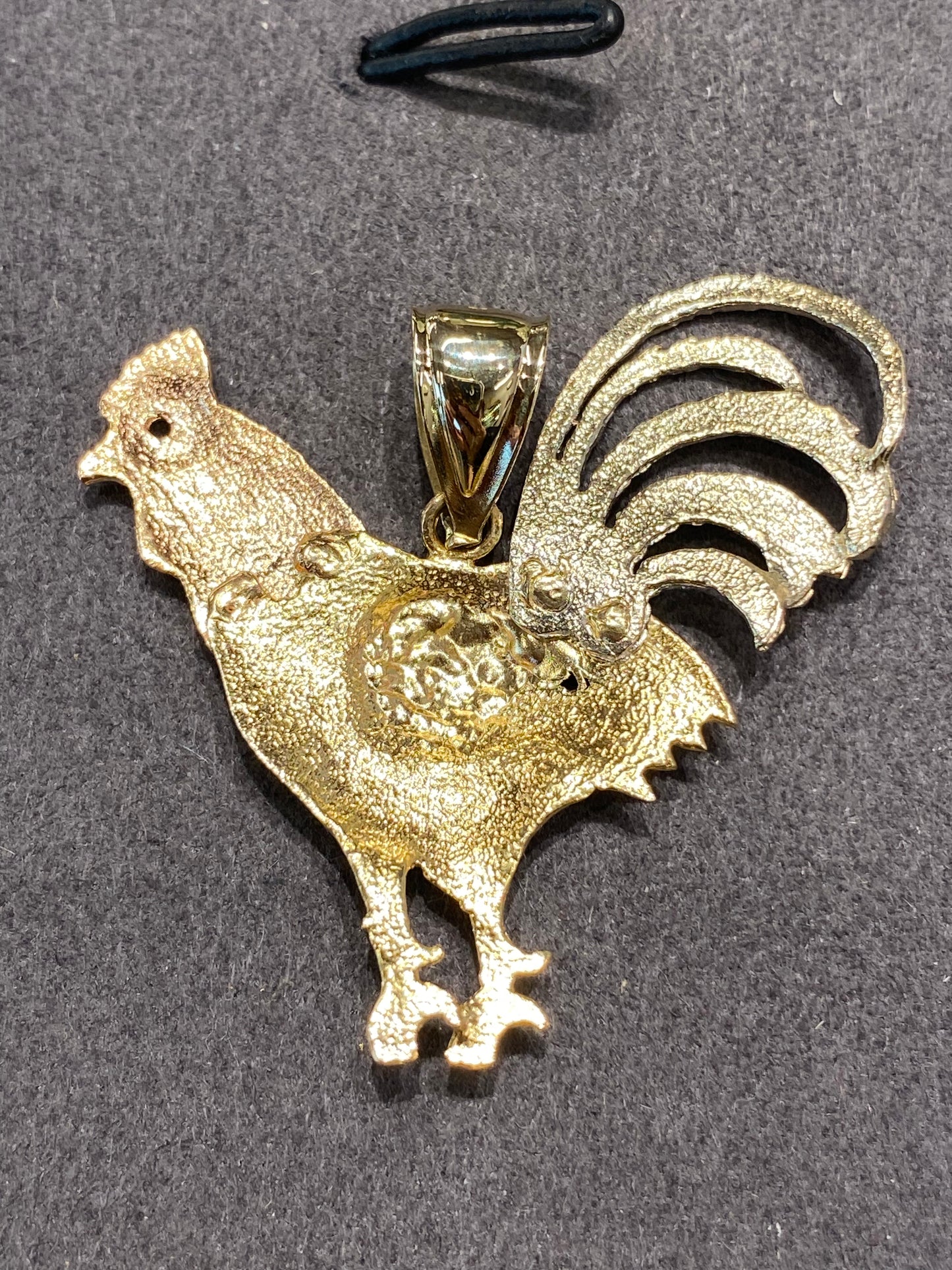 14k Tri Gold Rooster Pendant