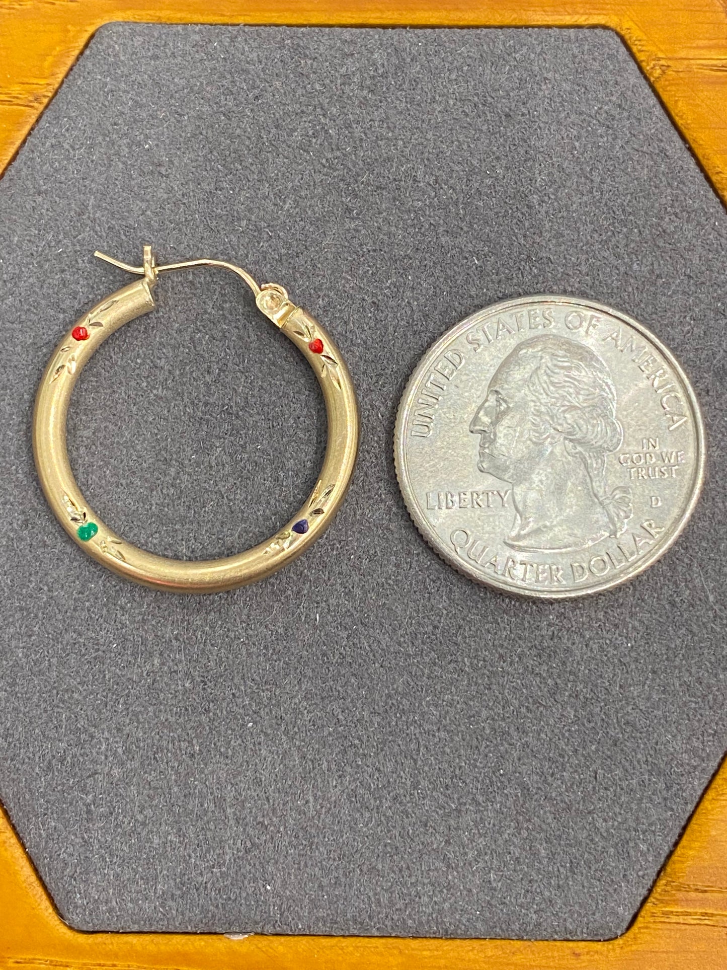 14k Yellow Gold Hoop Earrings