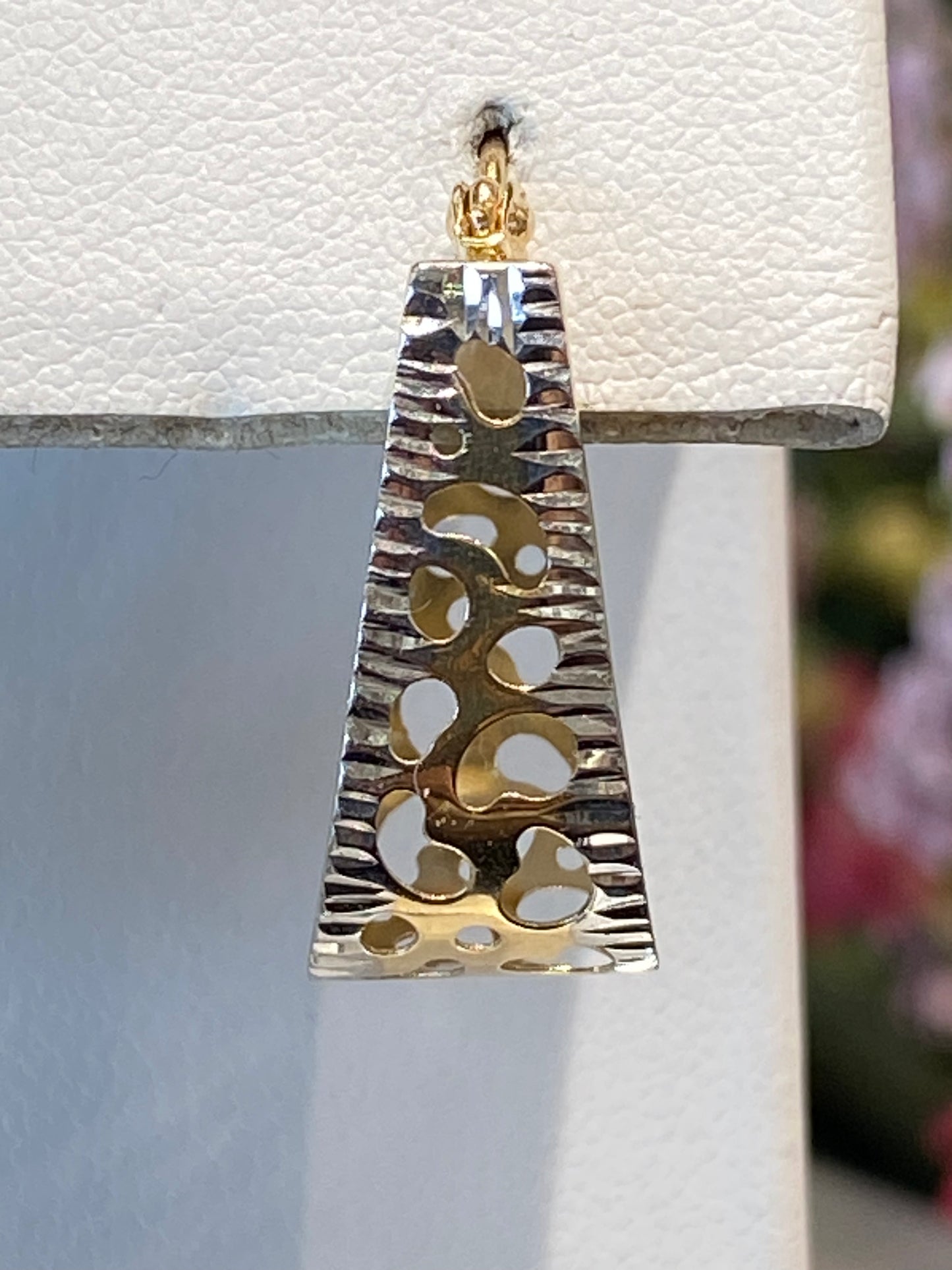 14k Two Tone Hoop Earrings